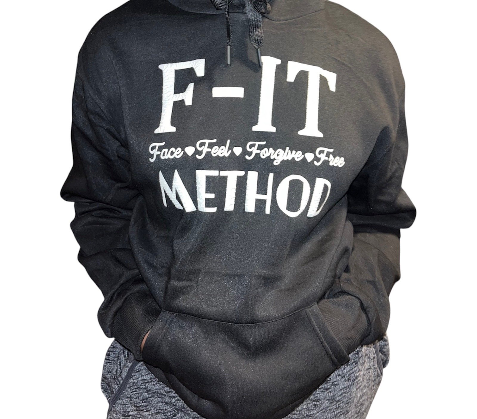 Women's black hoodie front.jpeg