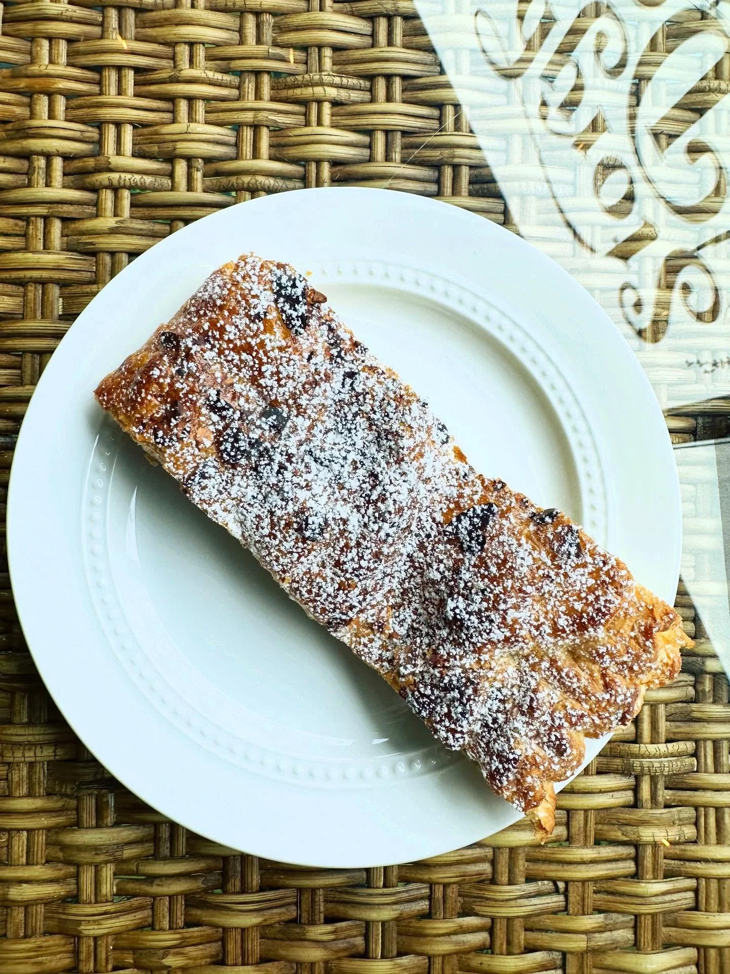 Bonjour! 

We have Irish Wheaten bread, caraway brioche rolls, and a NEW pastry, the Pli&eacute;! A flaky pastry filled with an almond cream and dark chocolate. Yum!!! 
All of our other pastries etc. are in stock. 

Seafoam is restocked, but due to a