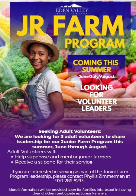 Junior Farm Program Volunteers Needed