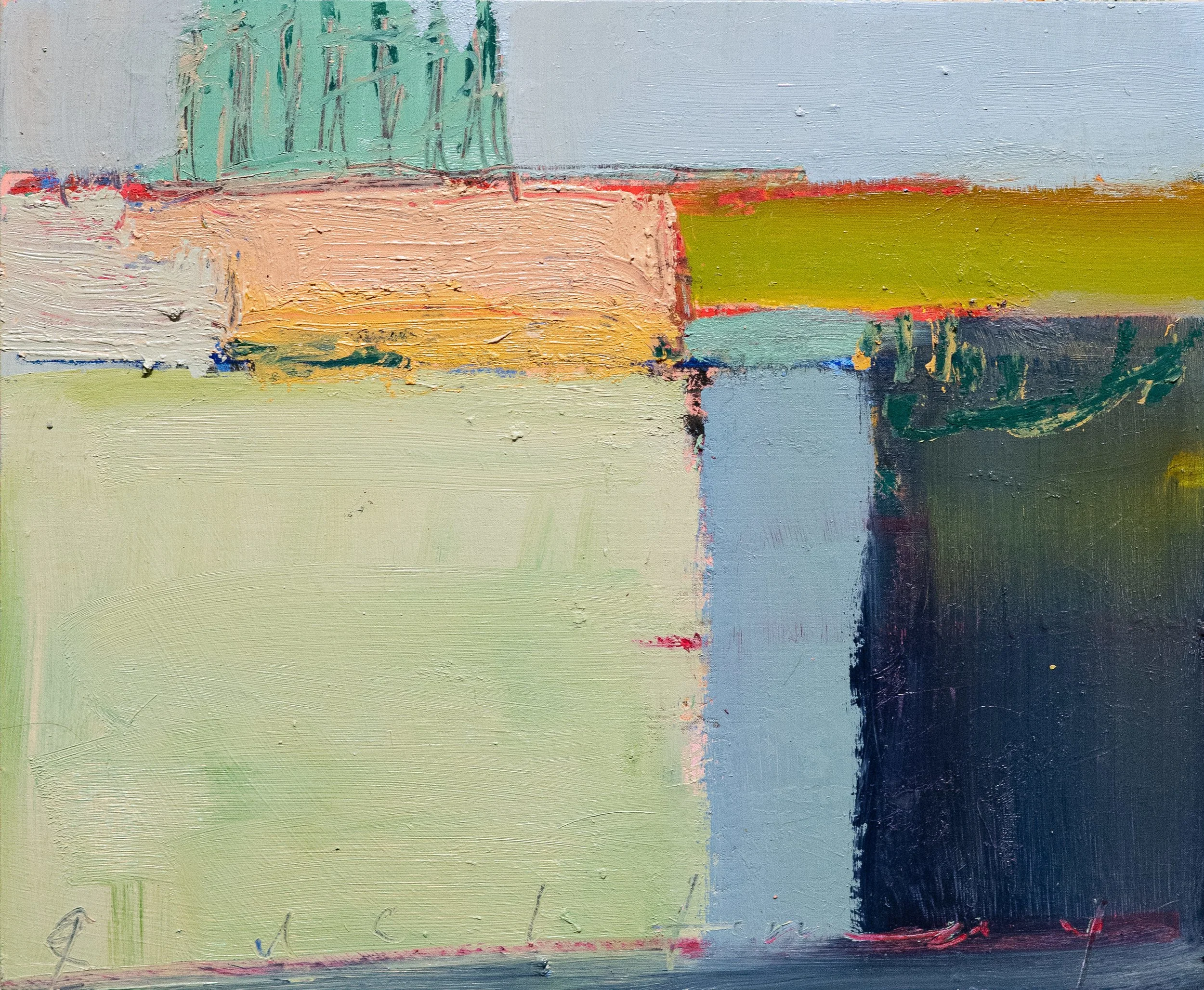 Elsewhere, Suite #5, 2024 , Oil on Linen , 14 x 17 x 2 1/4 in