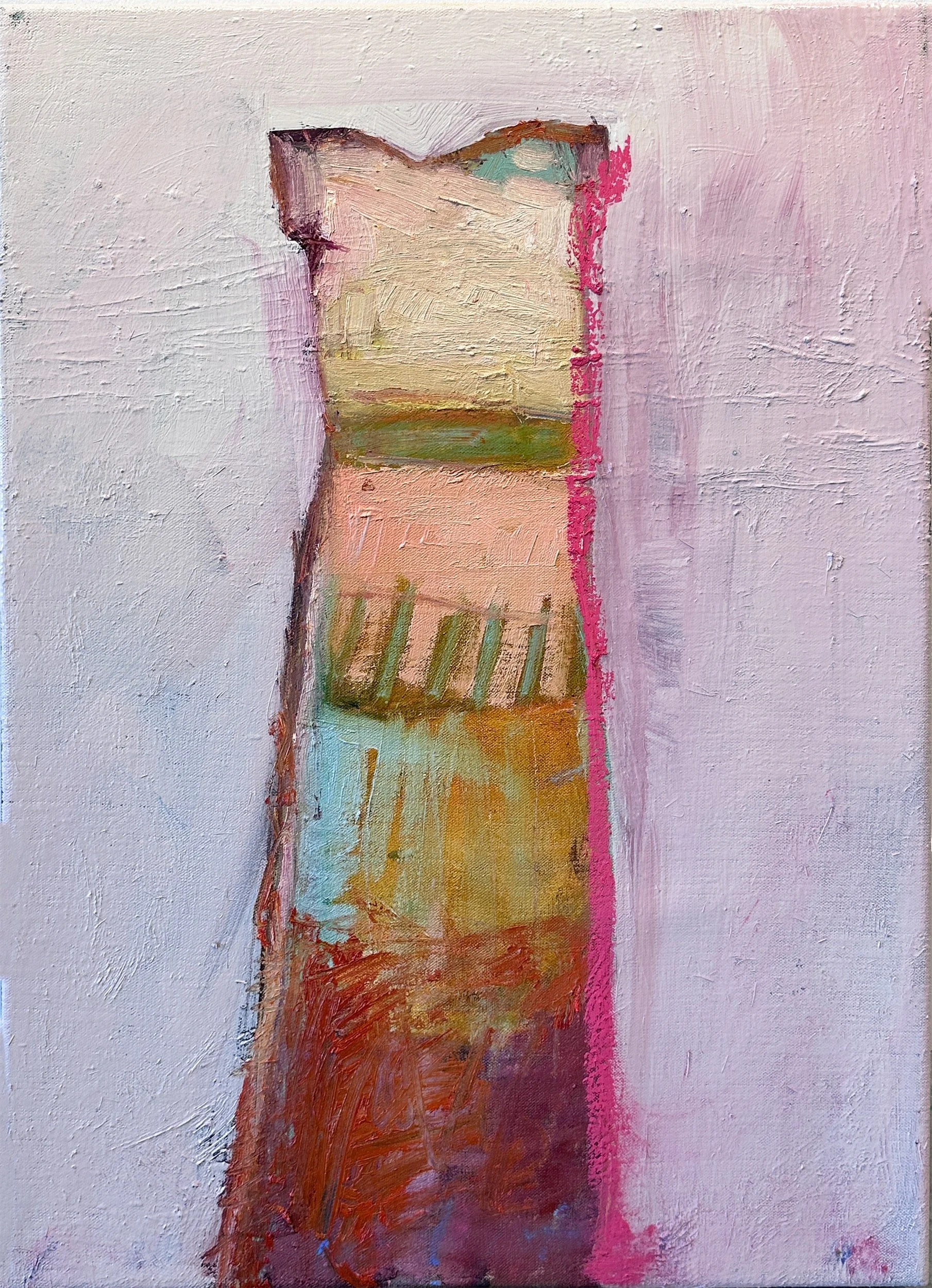 Untitled (Dress), 2025 , Oil on Linen,  24 x 17 x 2 1/2 in