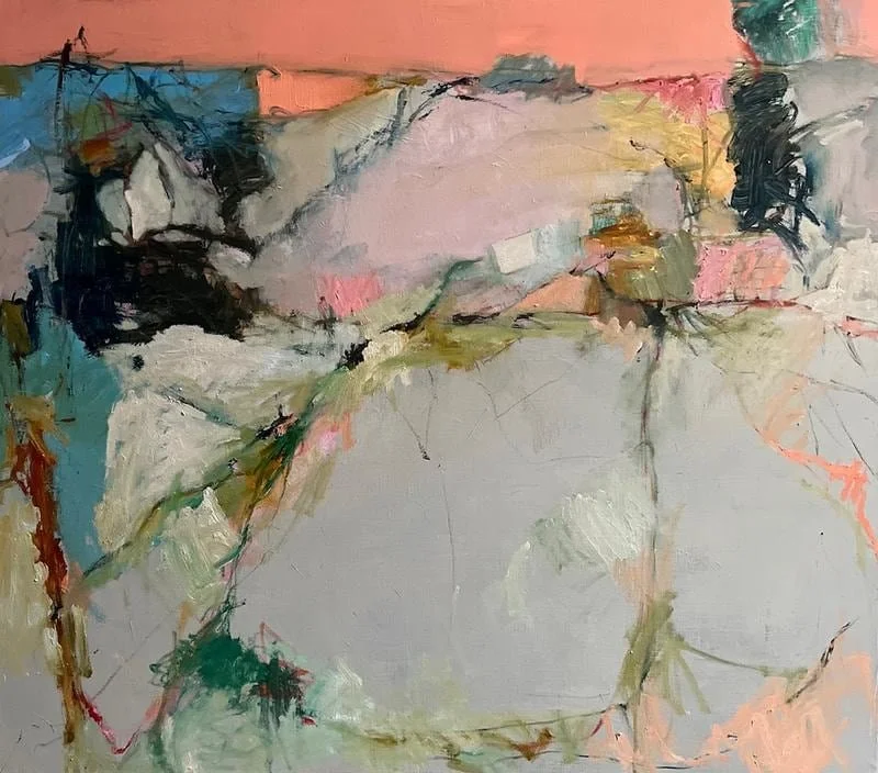 Background Hum, 2022 , Oil on Linen , 44 x 55 x 2 in