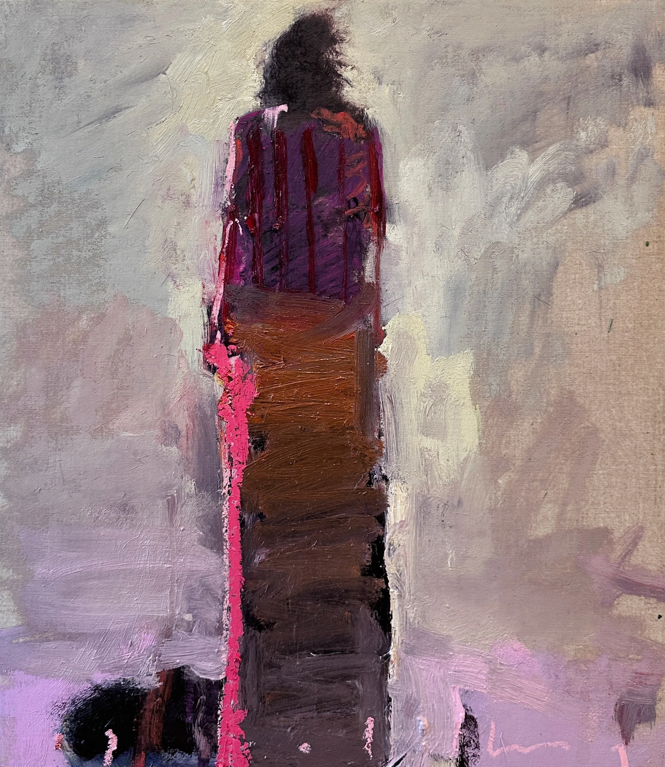 Untitled (Figure Study), 2025 , Oil on Linen , 16 x 14 x 2 1/2 in