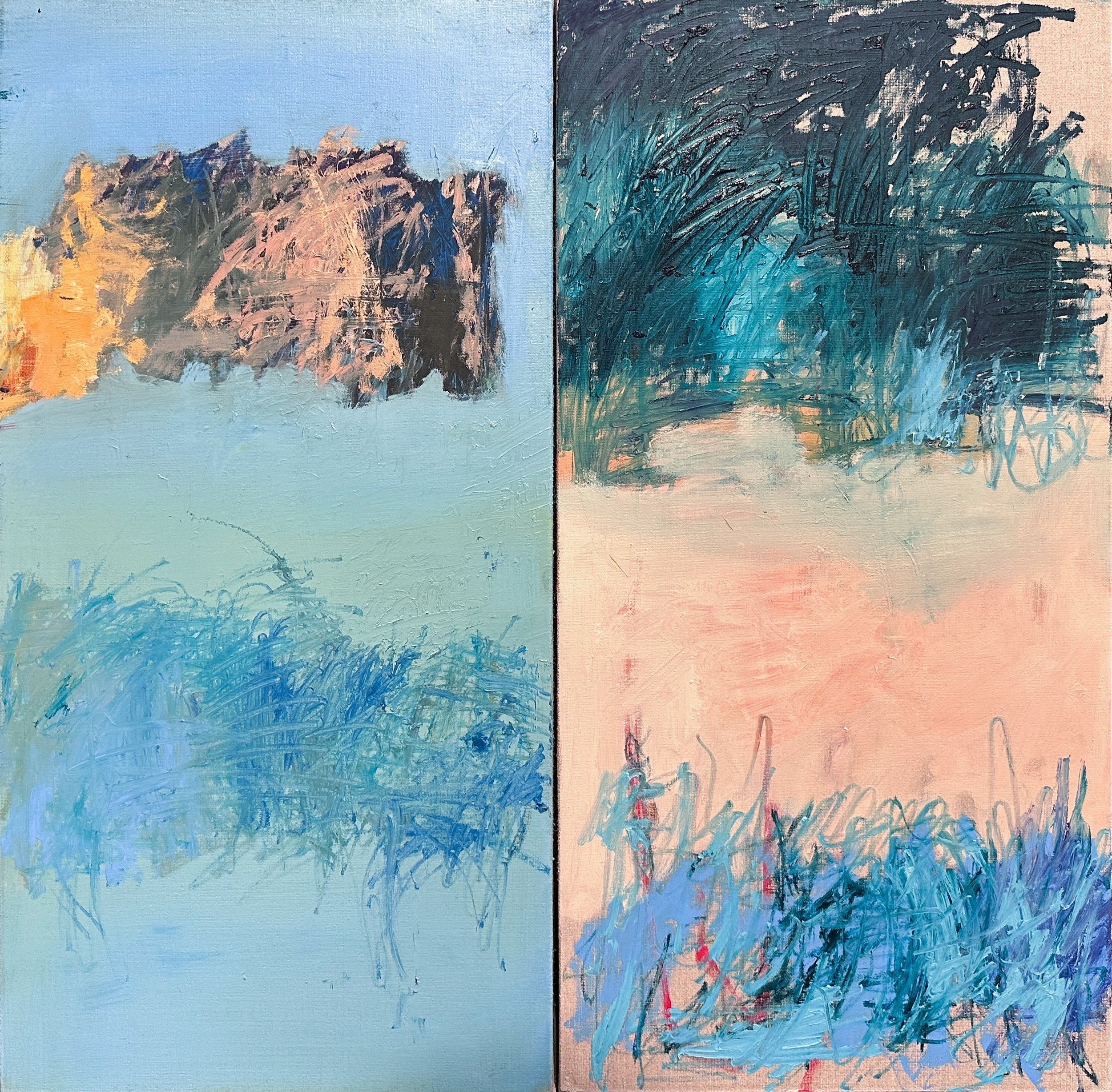 Study in Portrait Abstraction I, 2025 , Oil on Canvas,  28 1/2 x 28 in