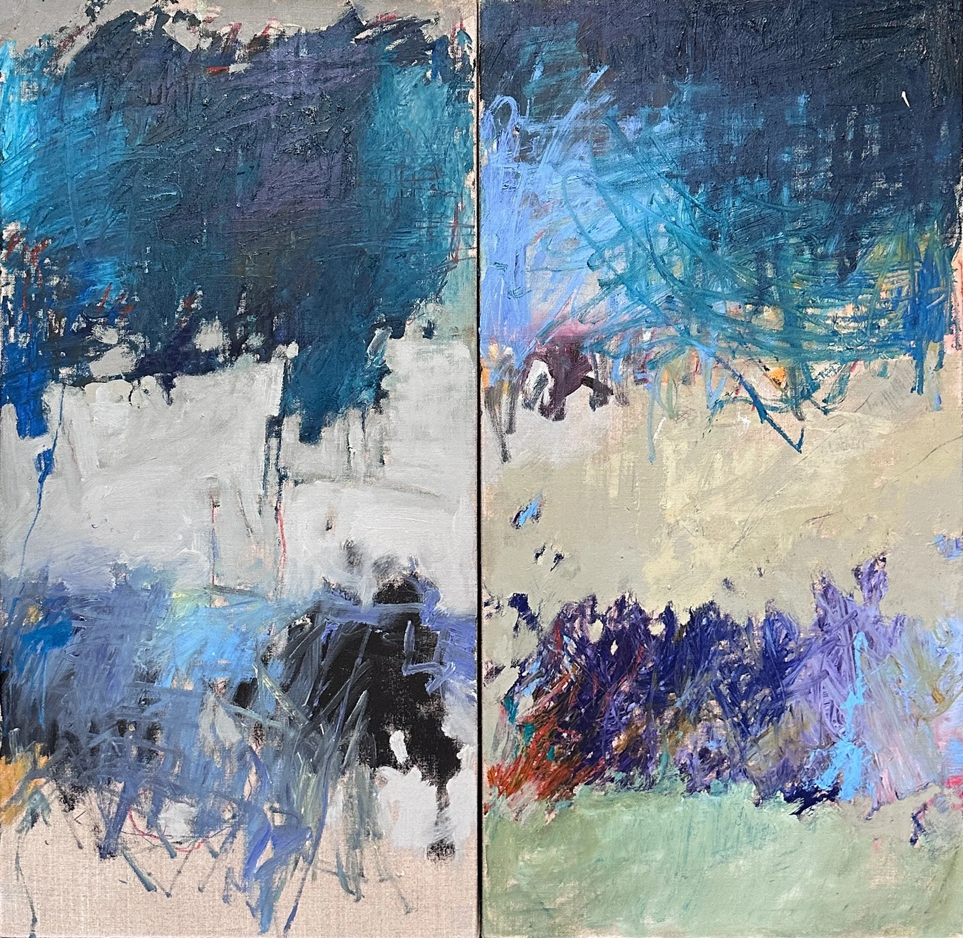 Study in Portrait Abstraction II, 2025 , Oil on Canvas , 28 1/2 x 28 in