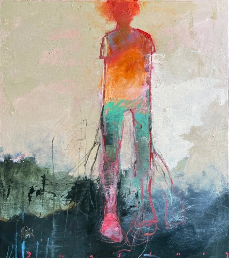 Figure About to Walk, 2021 , Oil on Linen , 40 in x 34 in x 2 in