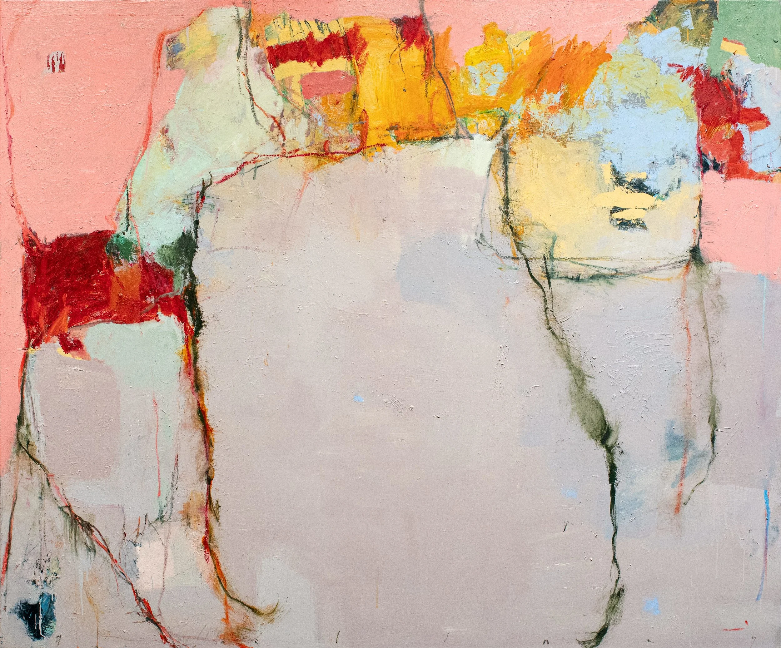 Home & Homesick, 2022,  Oil on Canvas,  65 x 78 x 1 1/2 in