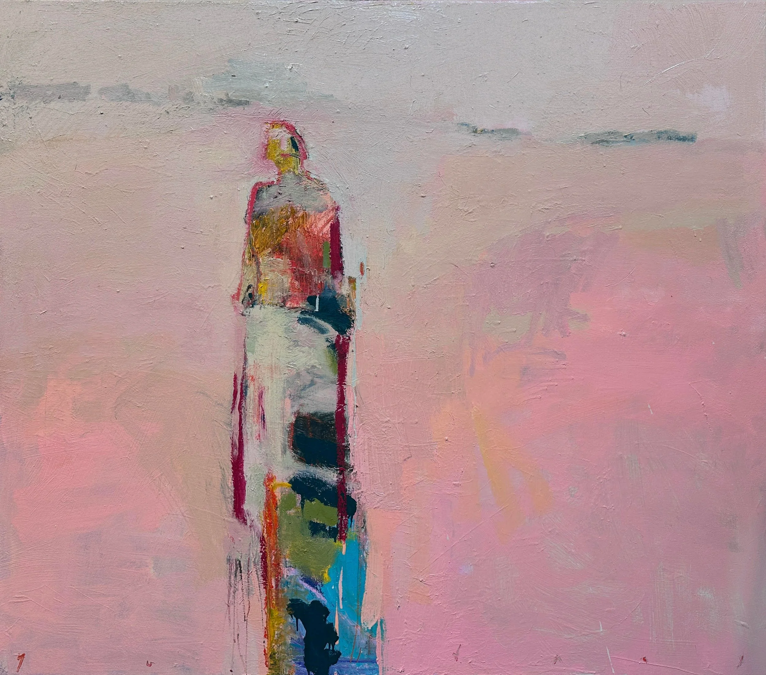 Ghosts and Angels, 2025,  Oil on Canvas,  44 x 50 x 1 1/2 in