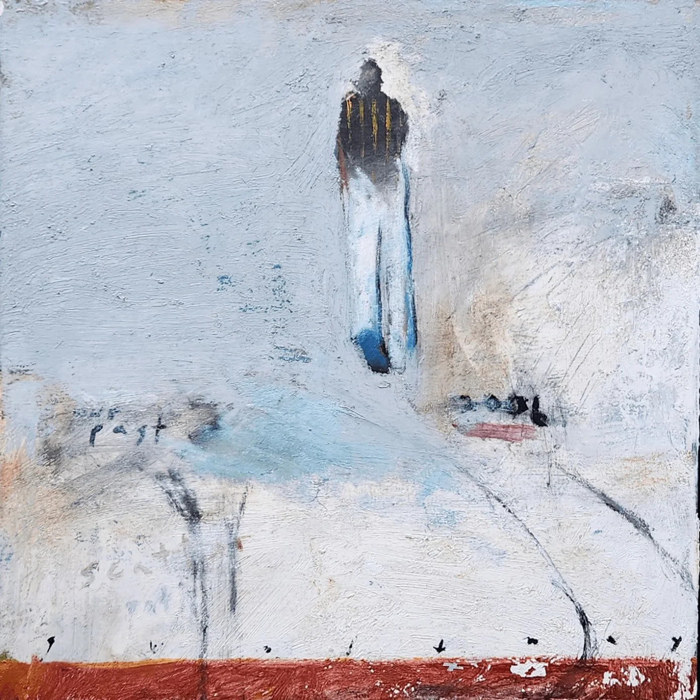 Untitled, 1992,  Oil on Canvas, Framed,  18 x 18 x 1 in