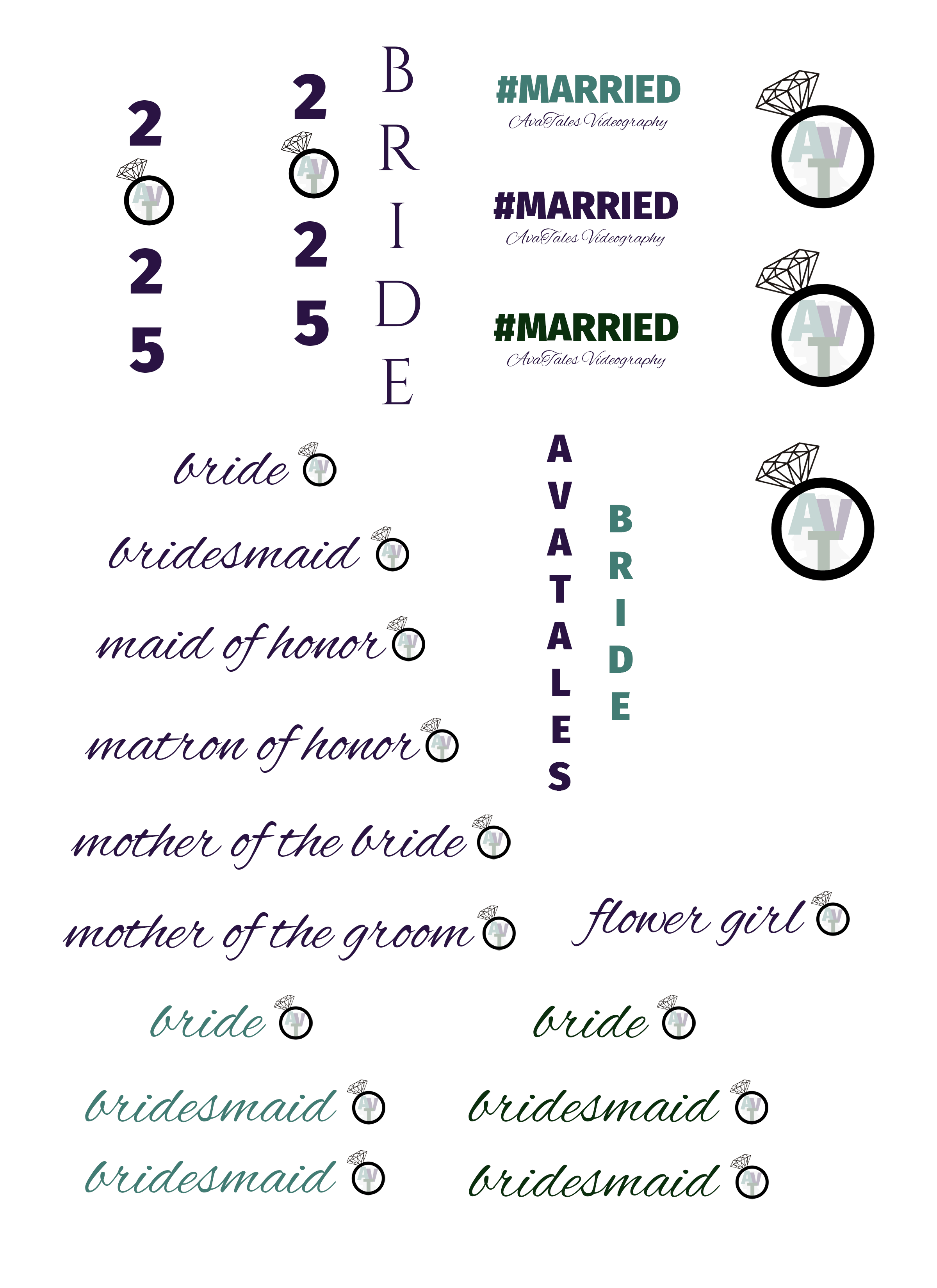 AvaTales Sticker Designs for Wedding