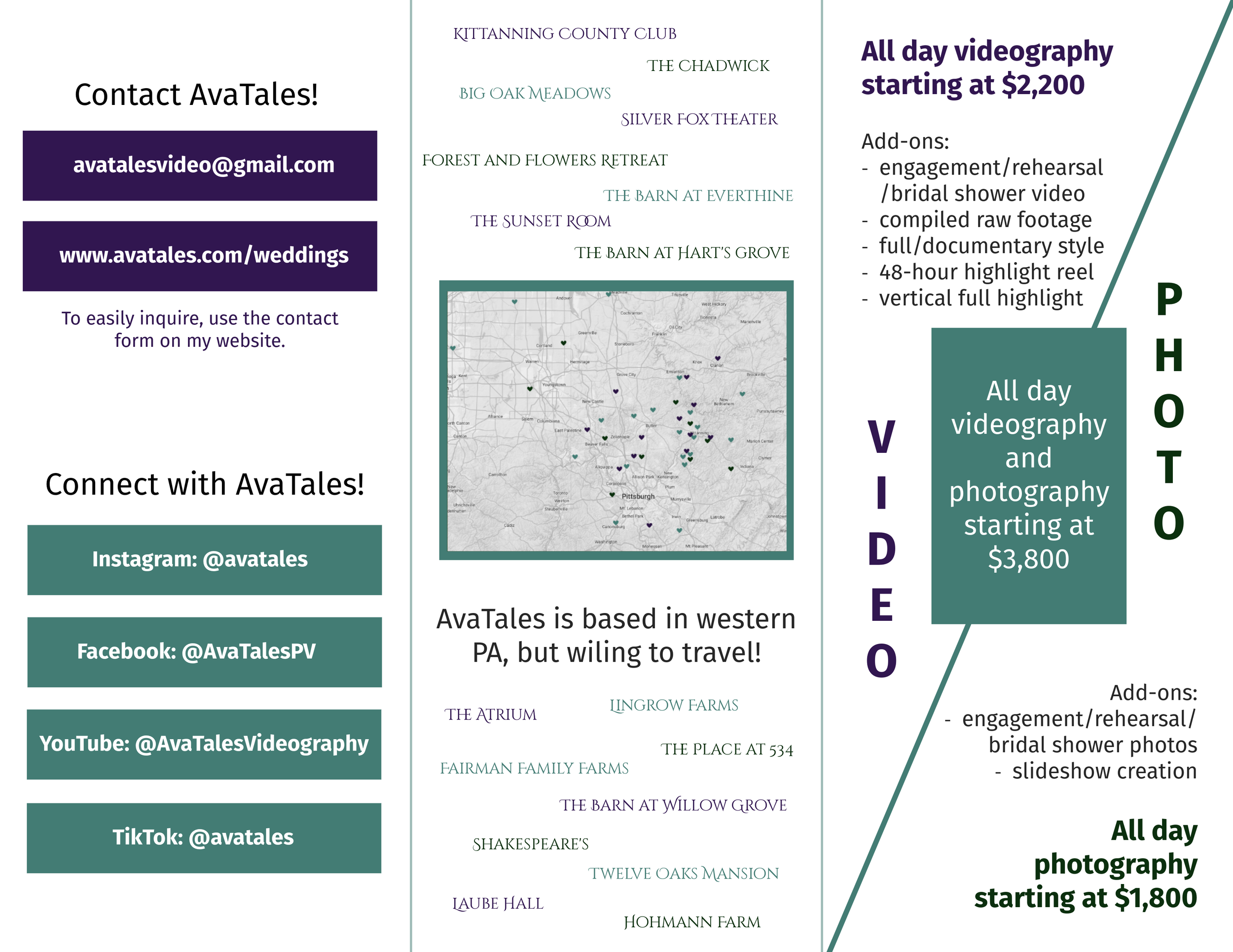 AvaTales trifold design