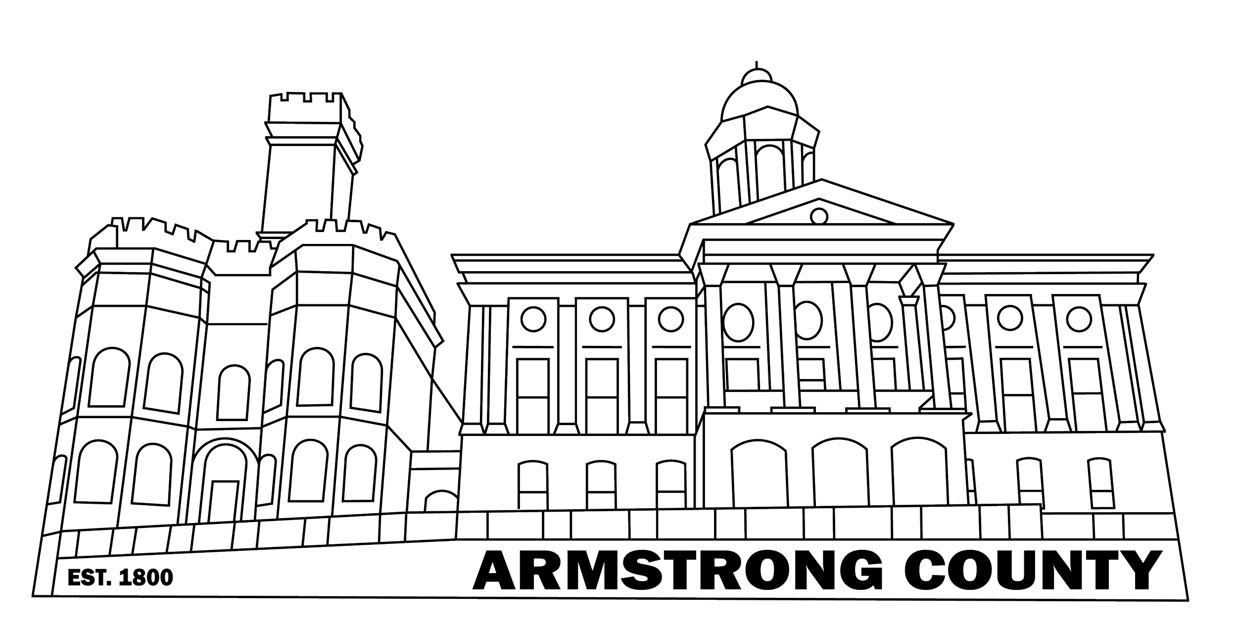 Armstrong County Courthouse Vector Image