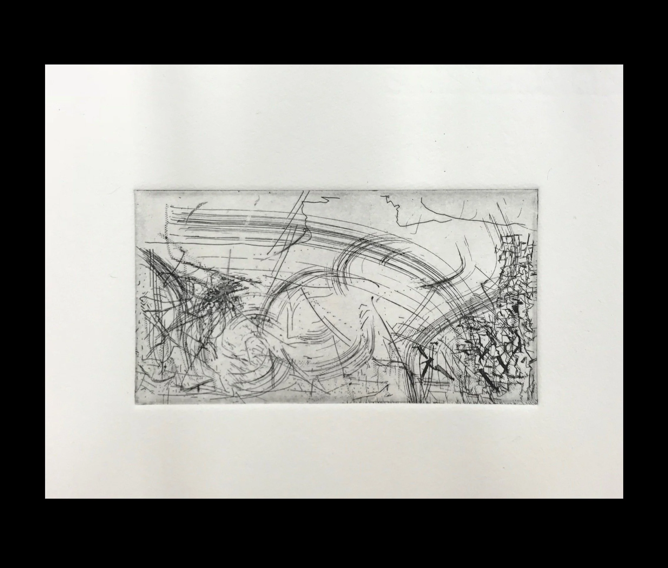 Notes II, 2020, zinc plate etching on cotton rag, 54 x 35 cm