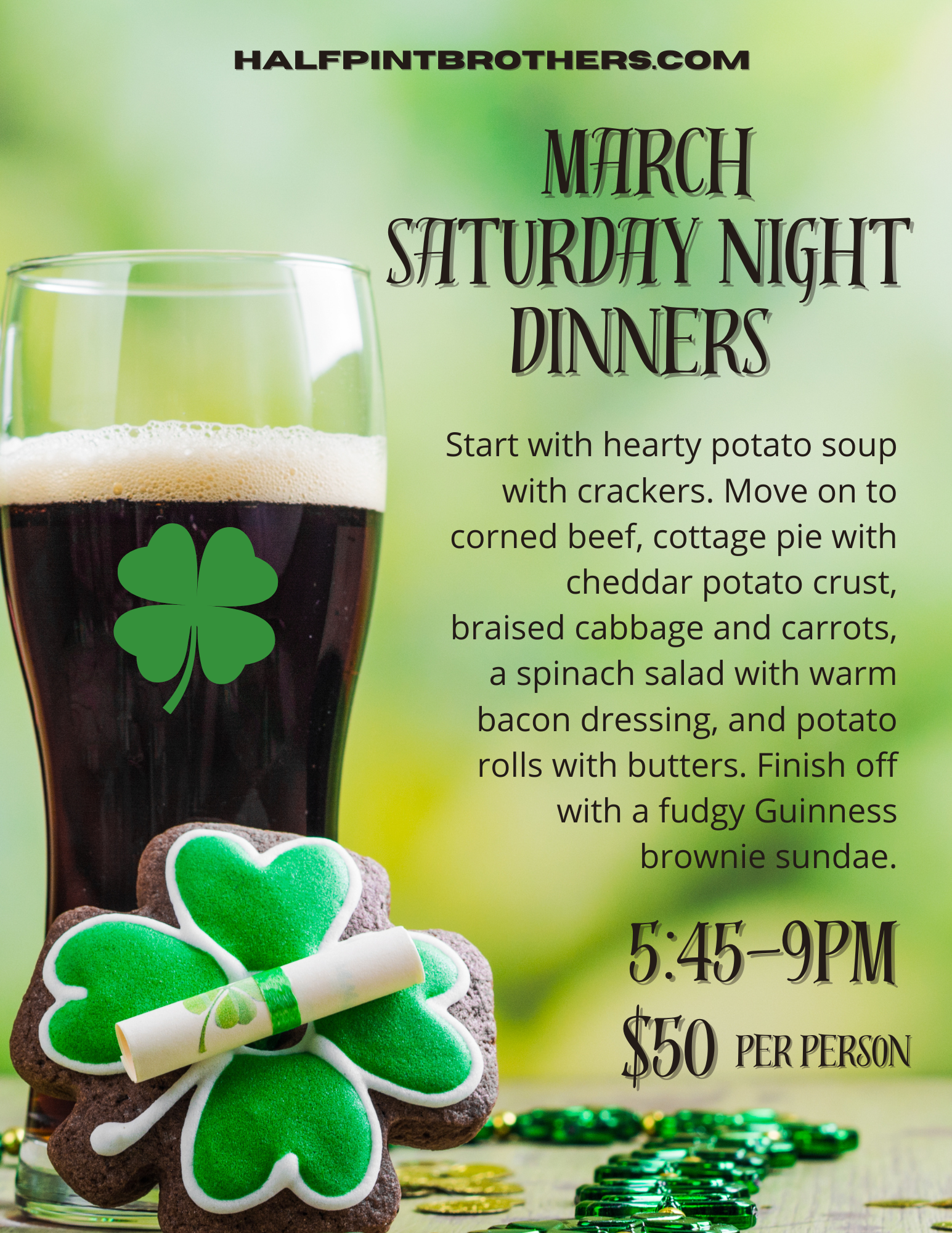 March 2024 - Half Pint Brothers - Saturday Dinner Menu.png