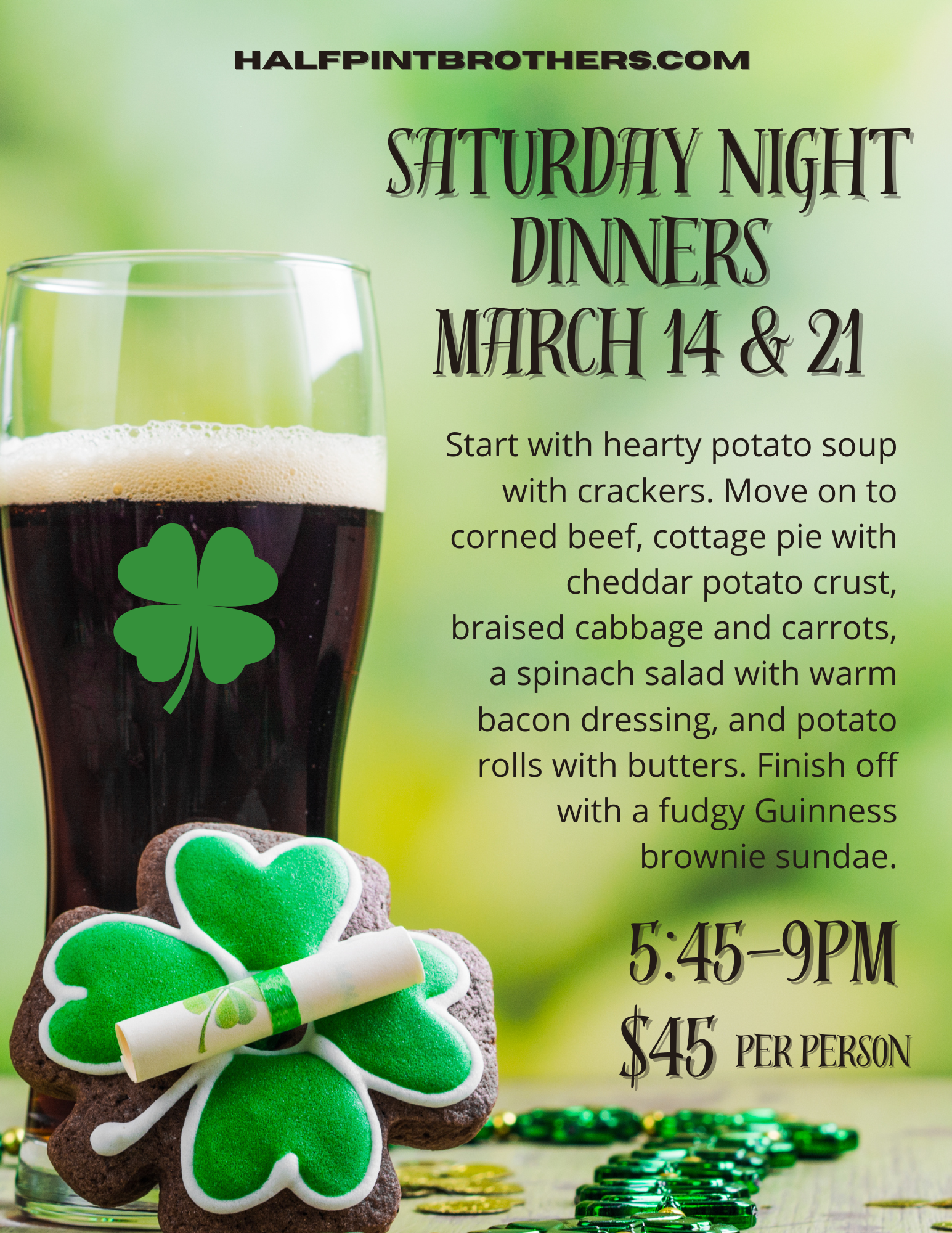 March 2024 - Half Pint Brothers - Saturday Dinner Menu.png