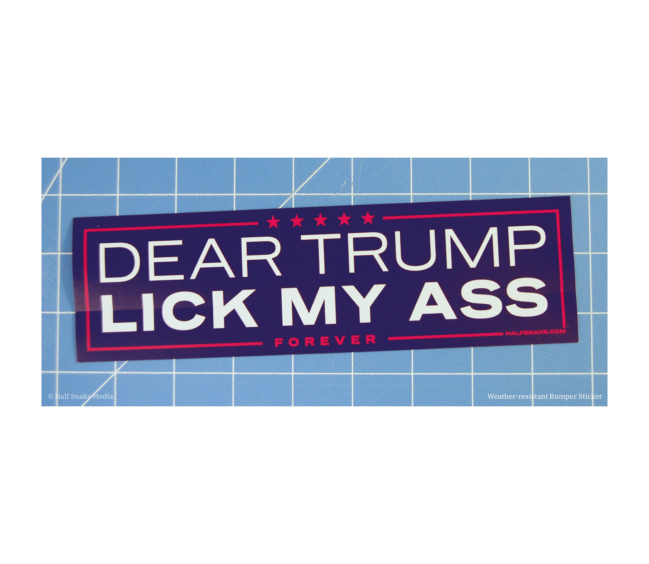 "Dear Trump, Lick My Ass" Sticker