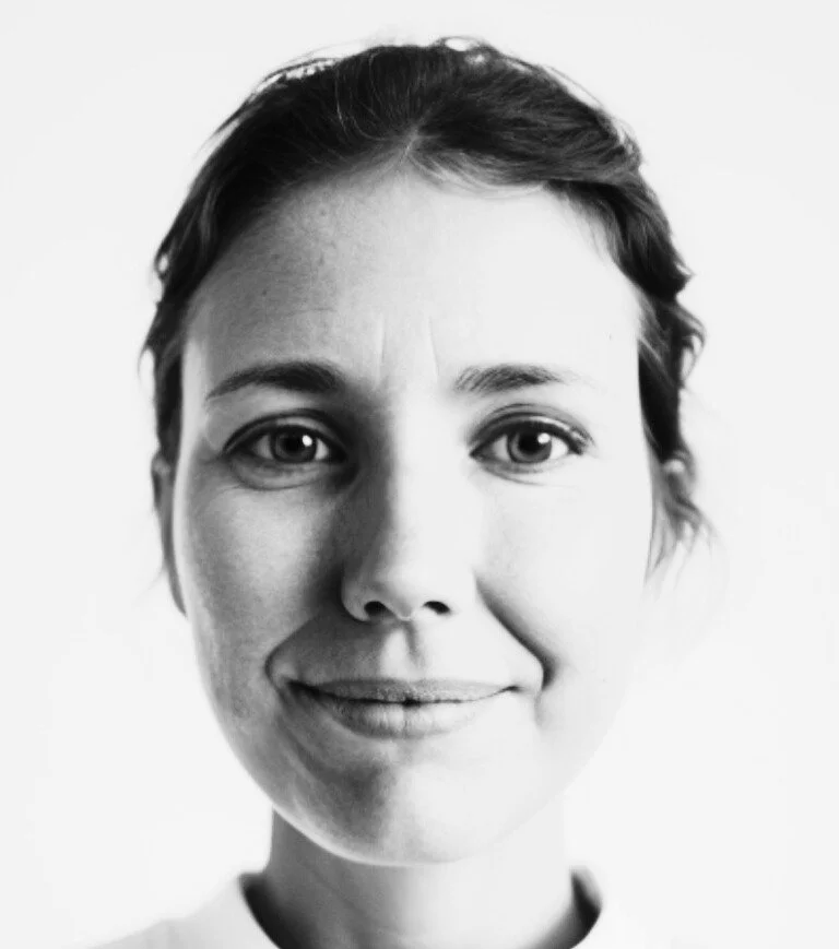 Black and white portrait of Cait Hamilton