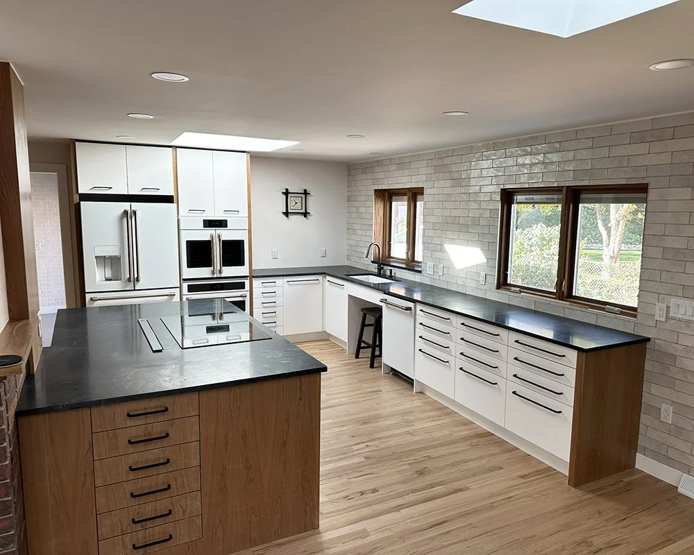 Kitchen with accessible features.