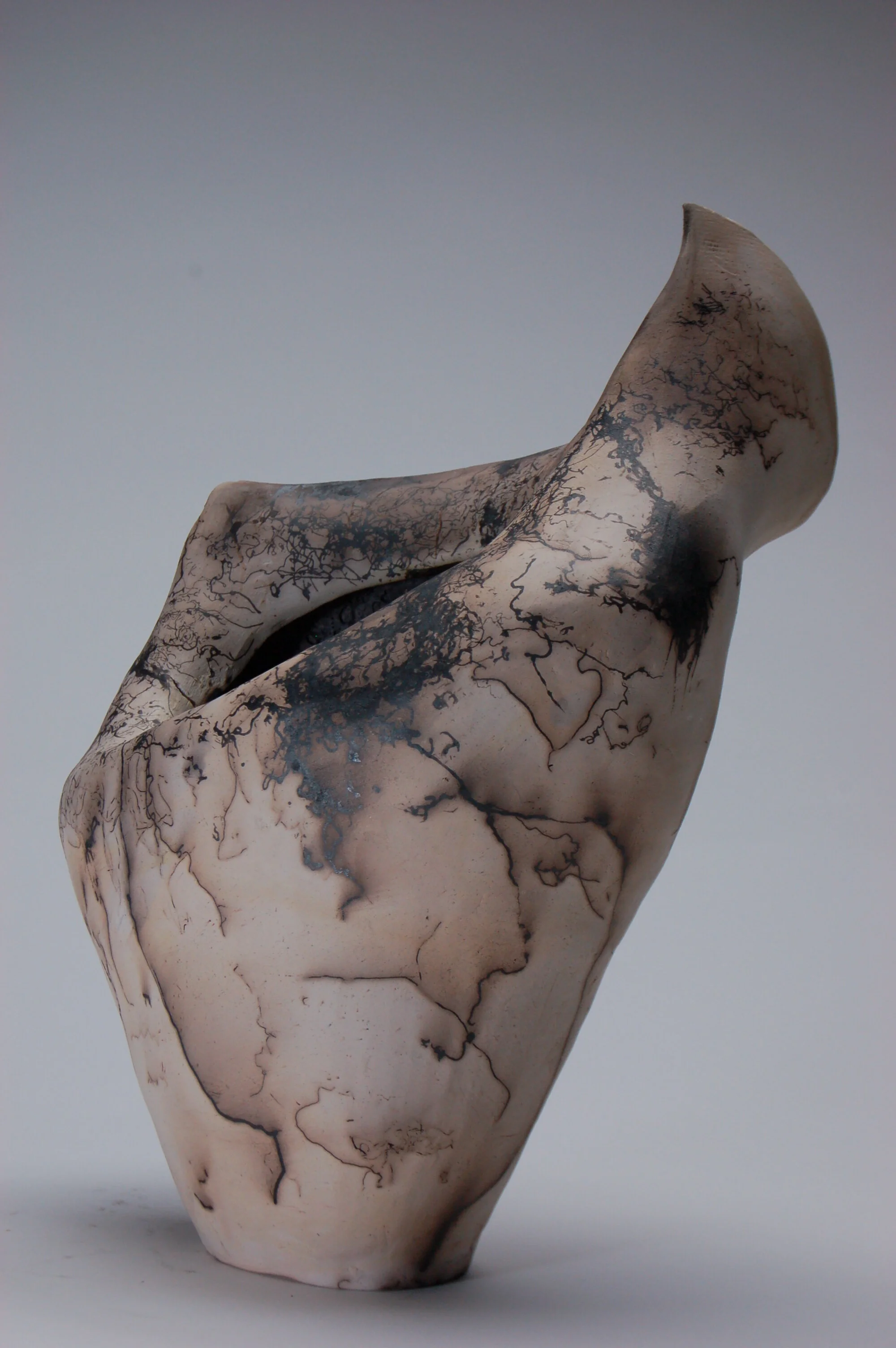 Cape, Horse Hair Raku Cone 017