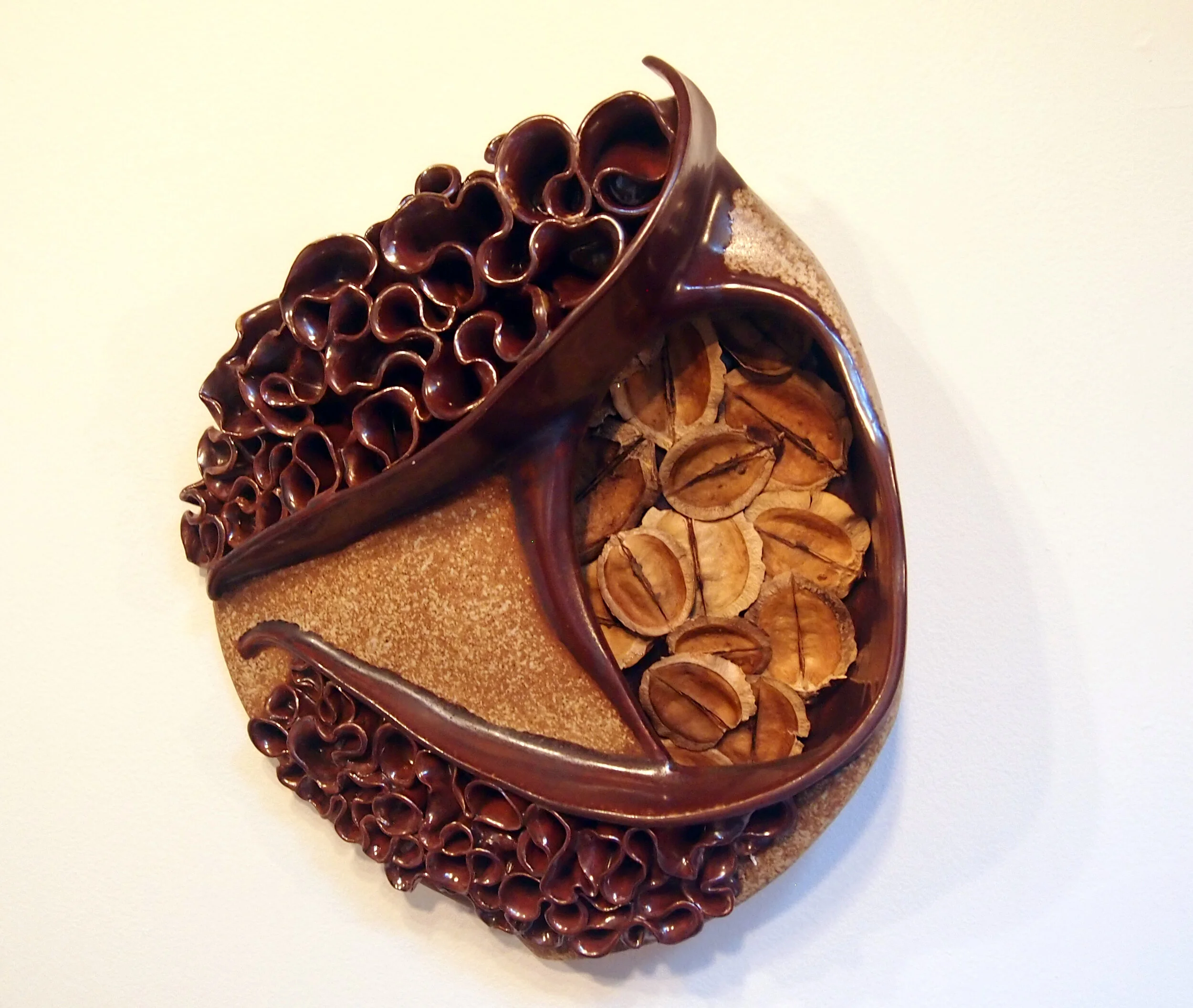 Cockscomb, Wood Fire with Found Object Cone 10