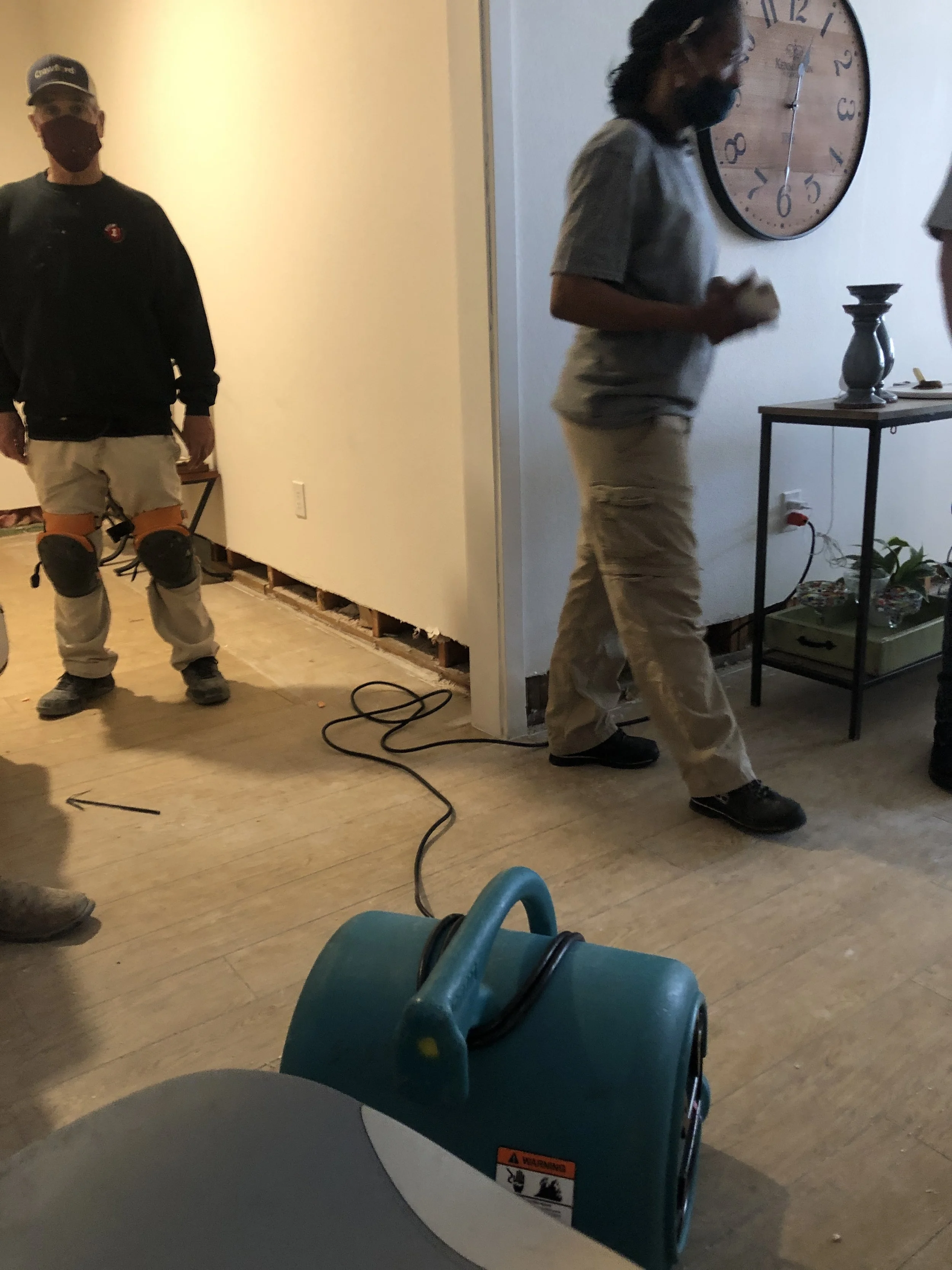 Demolition of water damaged constructive materials is the first step in mitigating the loss. 