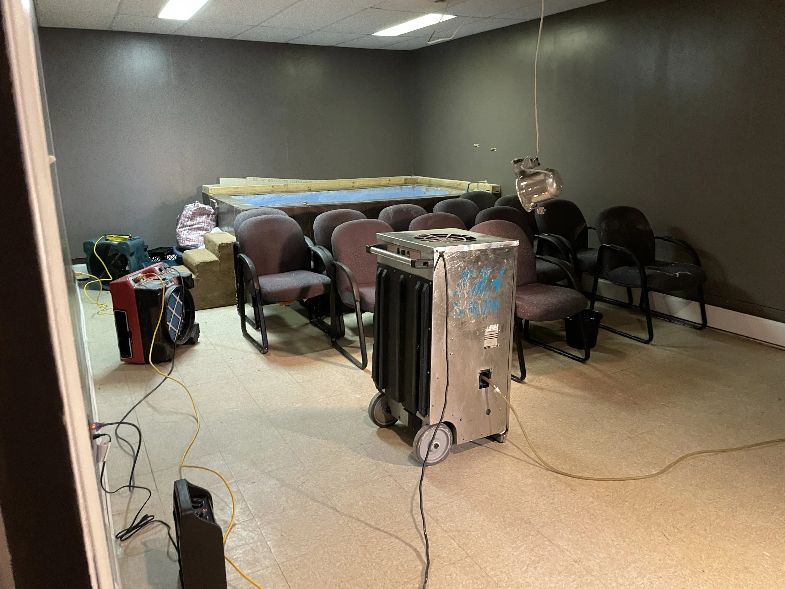 Dehumidification is needed to remove the moisture from the ambient air. 