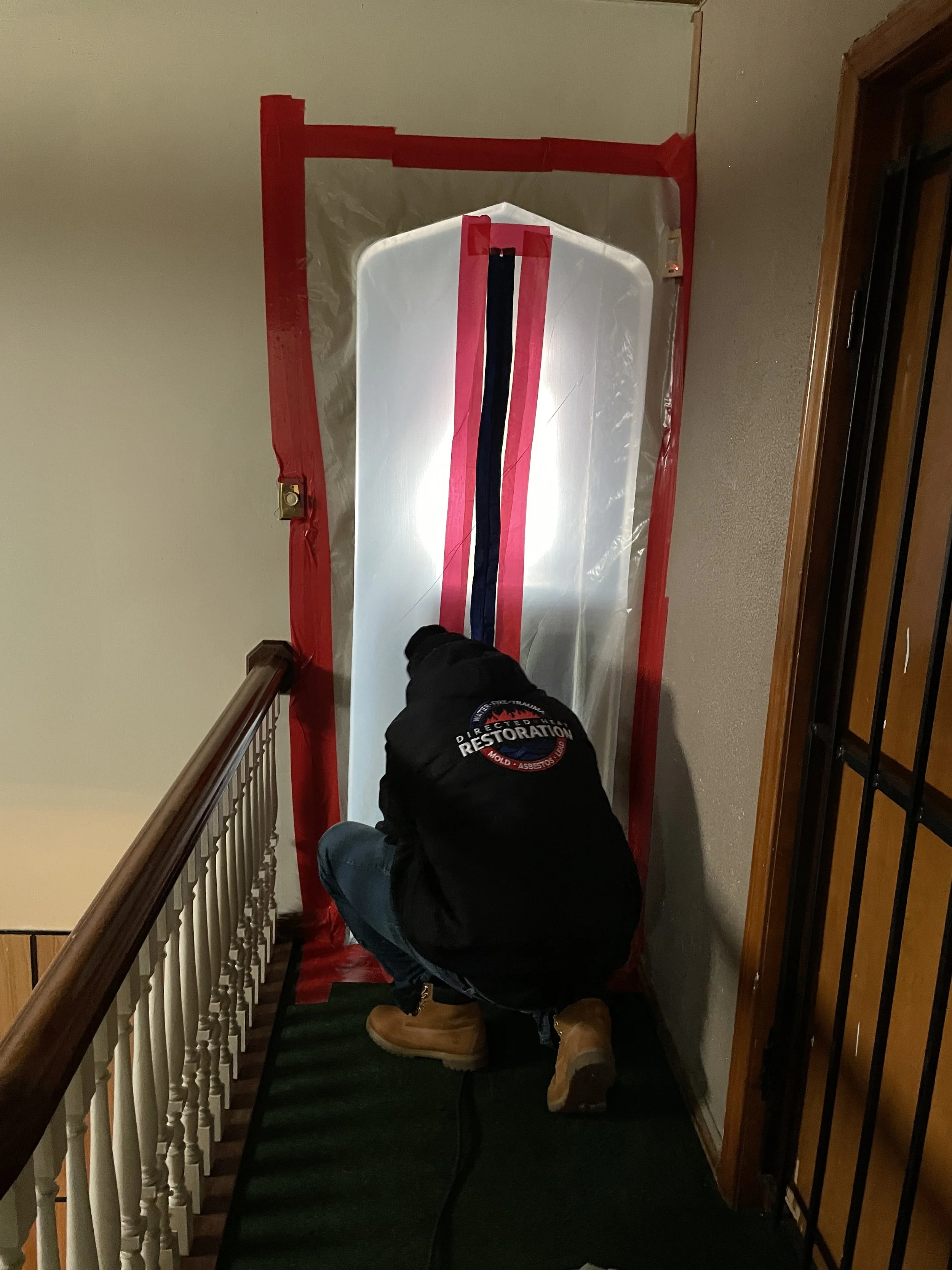 Containment is setup to create a drying chamber to prevent a decrease in drying time. 