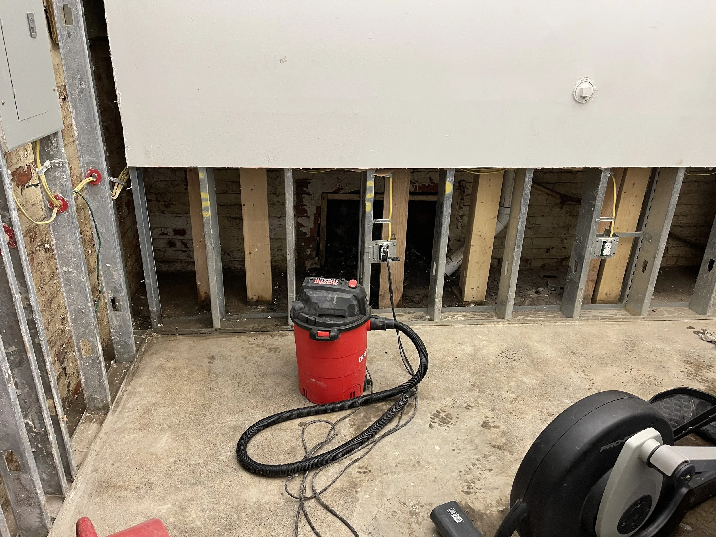 This is the final cleaning of the structure before handing it over to the general contractors for repairs to begin.