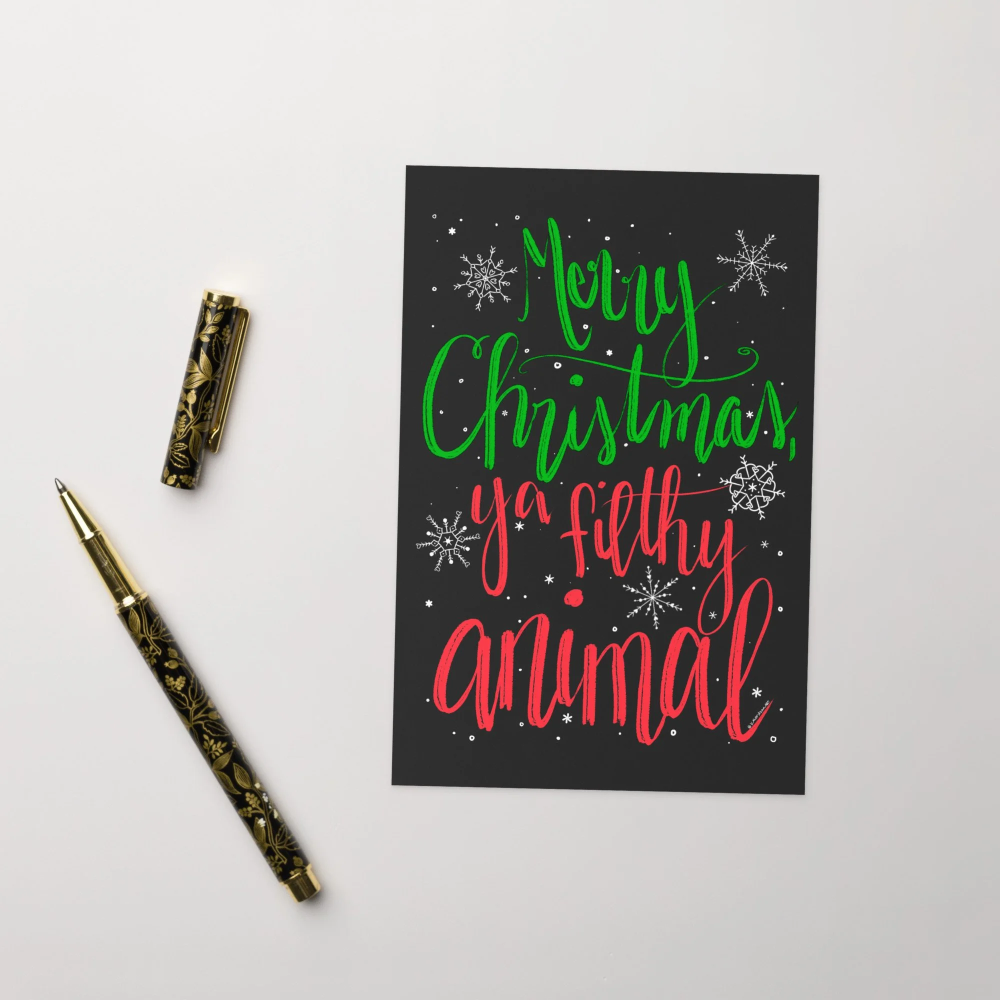 Ya Filthy Animal Greeting Card, Blank Inside