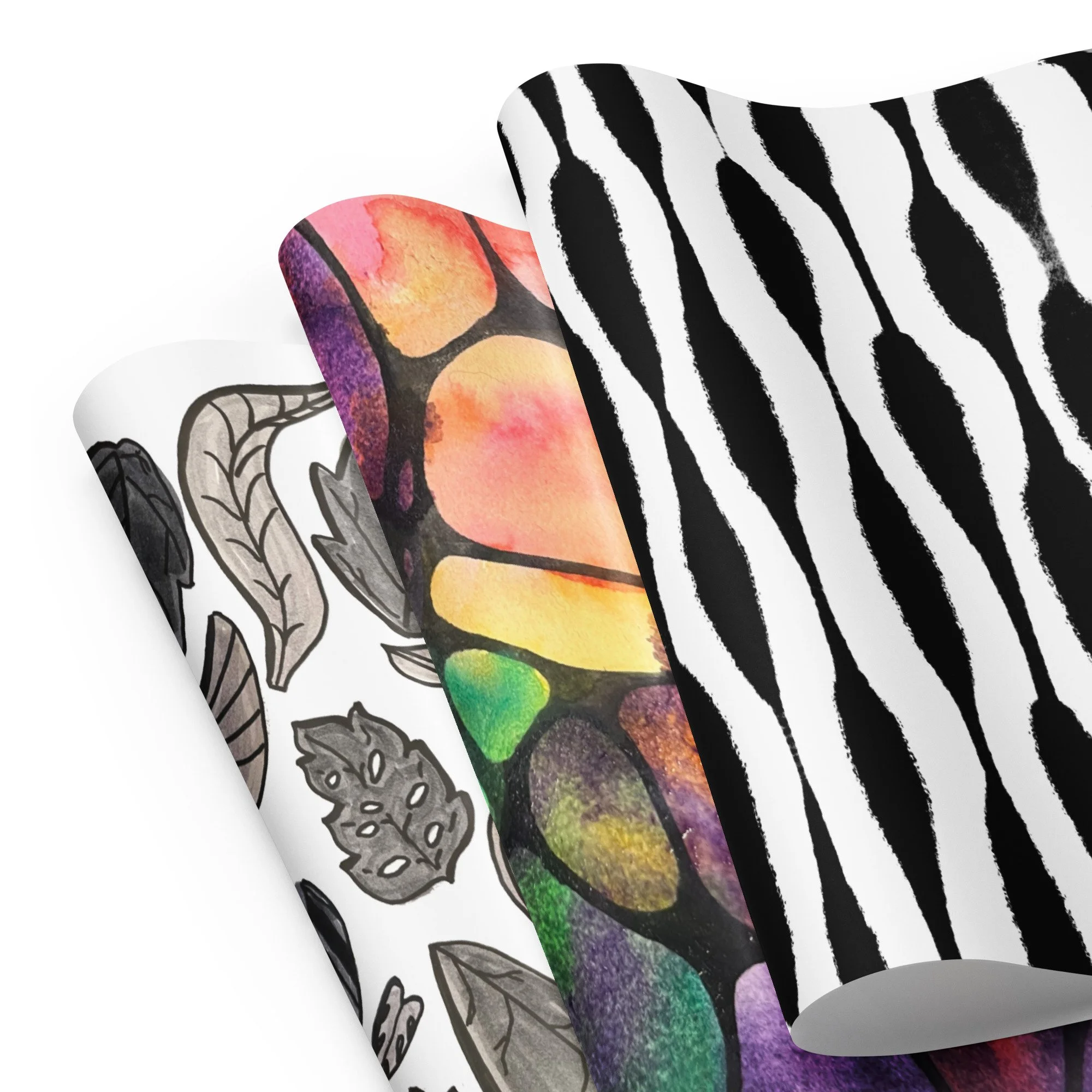 kMerdzanArt Wrapping Paper Sheets, set of 3: VARIETY PACK