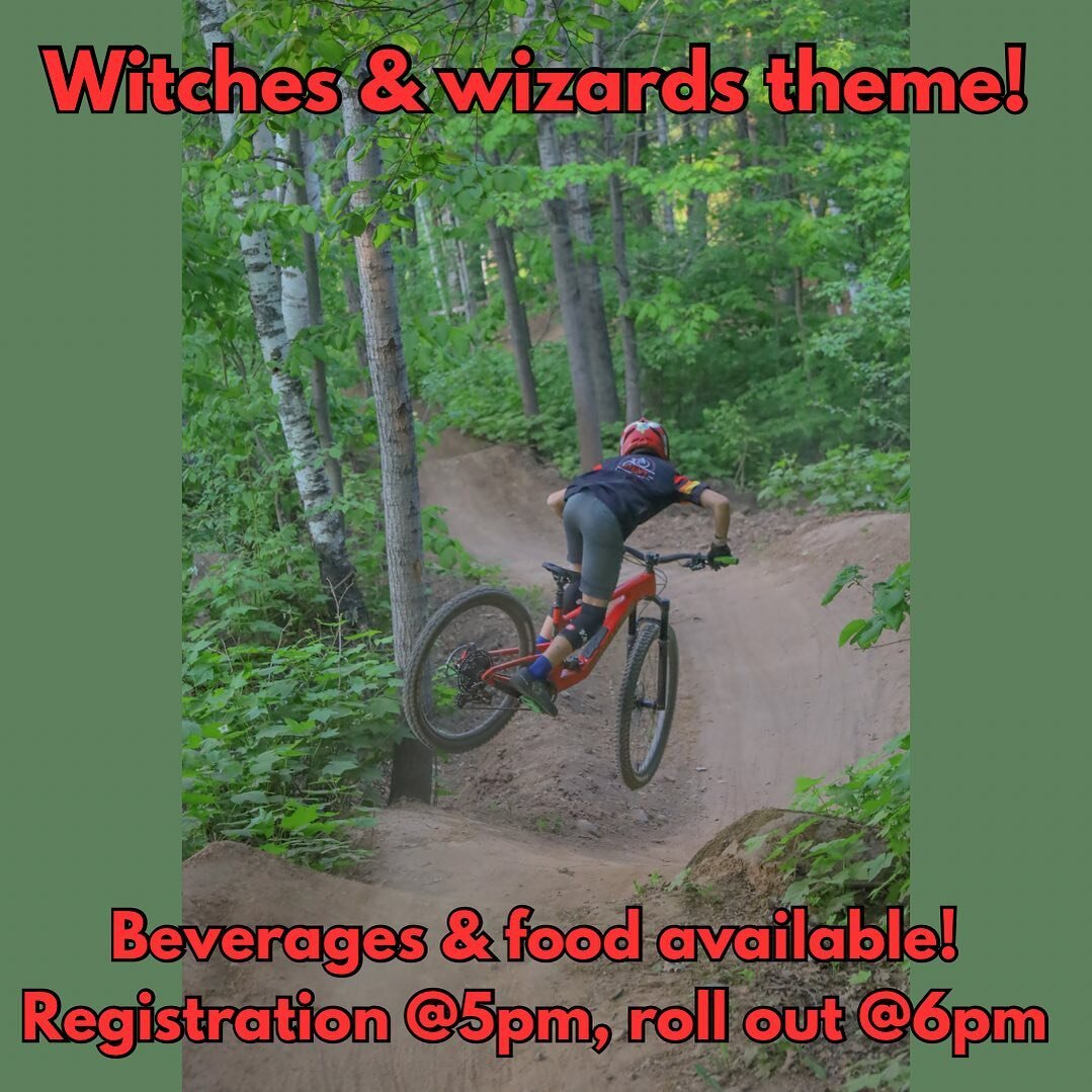 Hard to believe the last weekday enduro is already tomorrow! Come out to @spiritmtduluth for what&rsquo;s bound to be a good time! 

Prizes for best witches and wizards theme costume, food from @kandbgrilledcheese, beverages from @canalparkbrewingcom