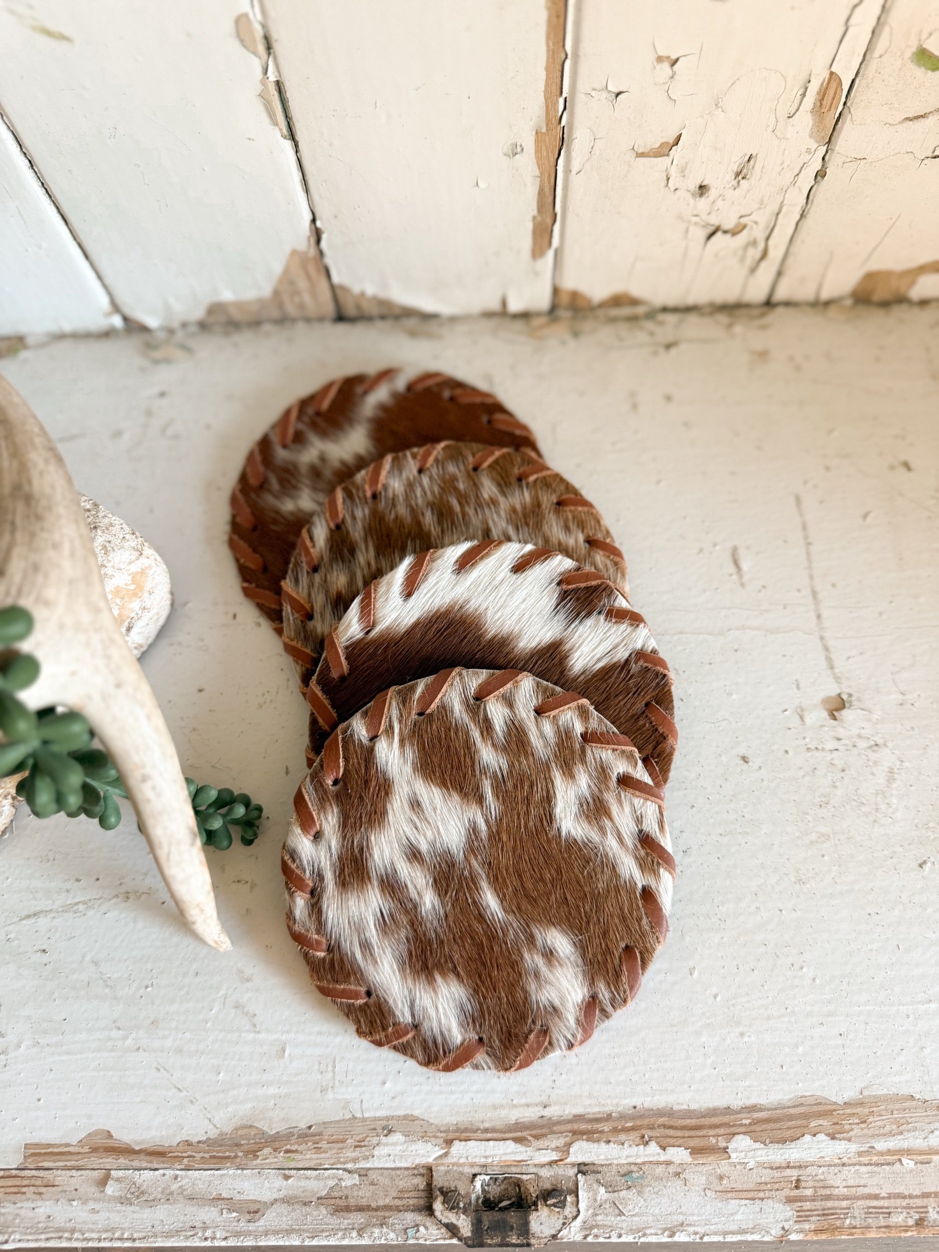 Cowhide Coasters
