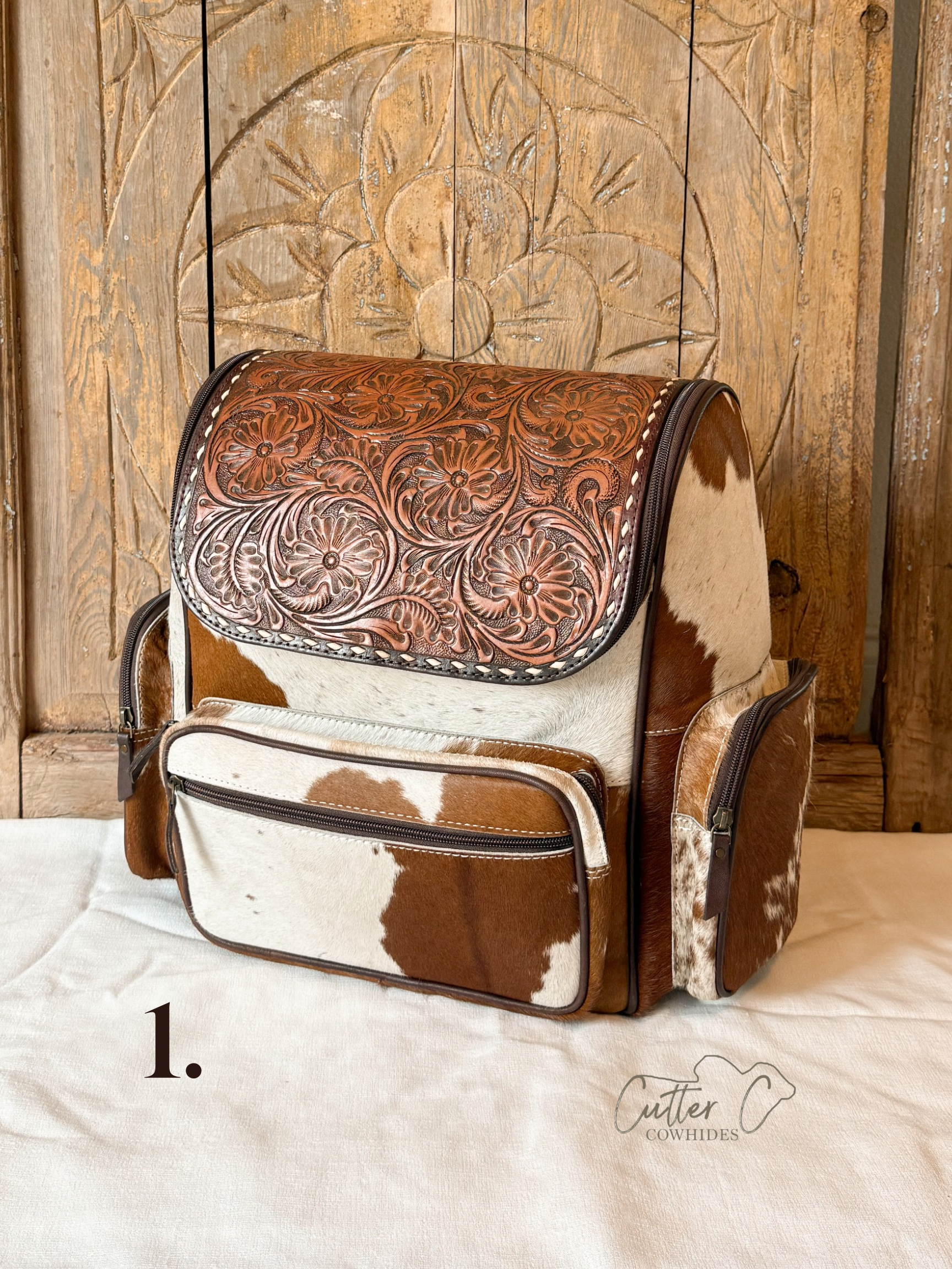 Little Dove Tooled Leather Backpack