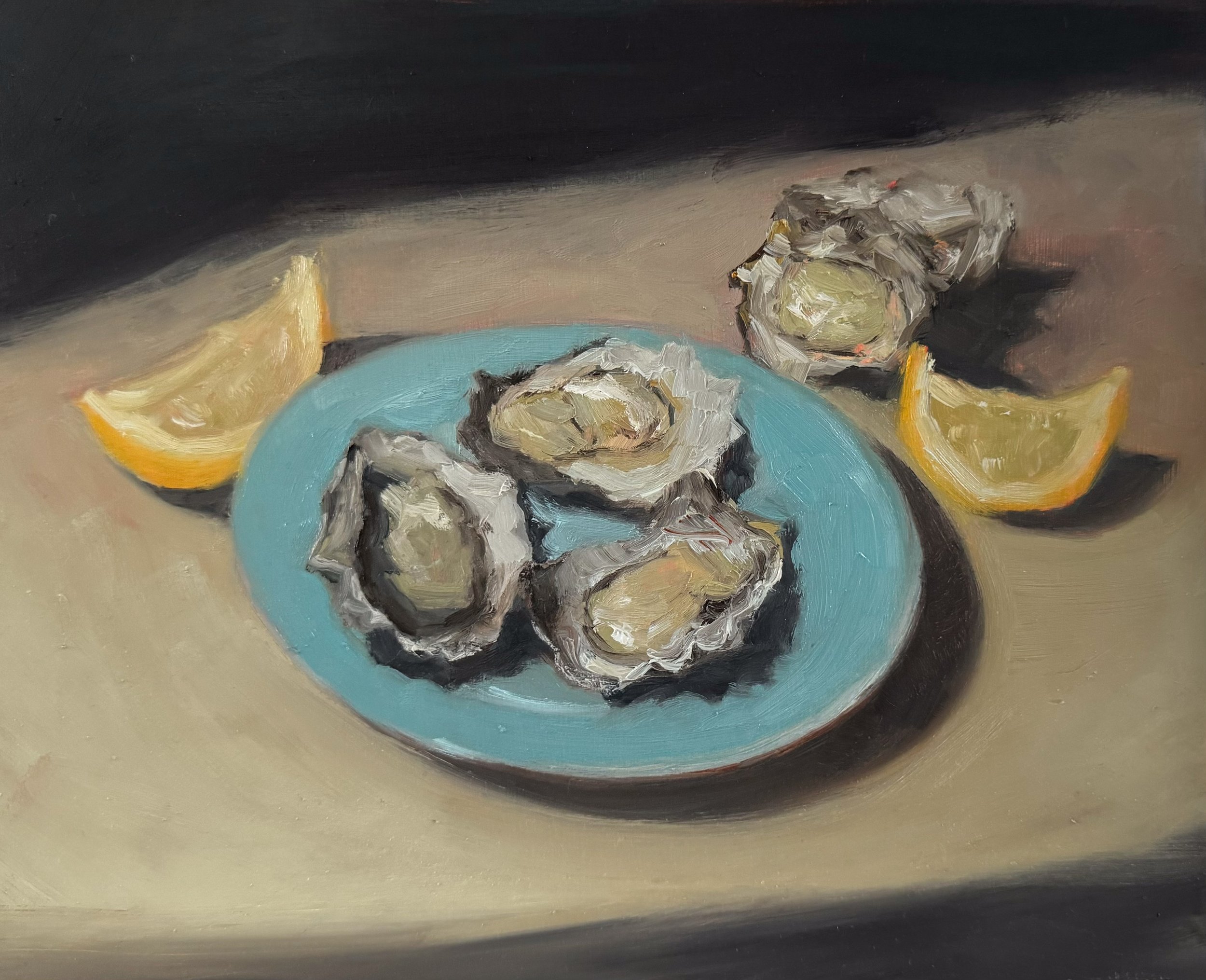 Stillife of Oysters and Lemons 25cm x 20cm.jpg