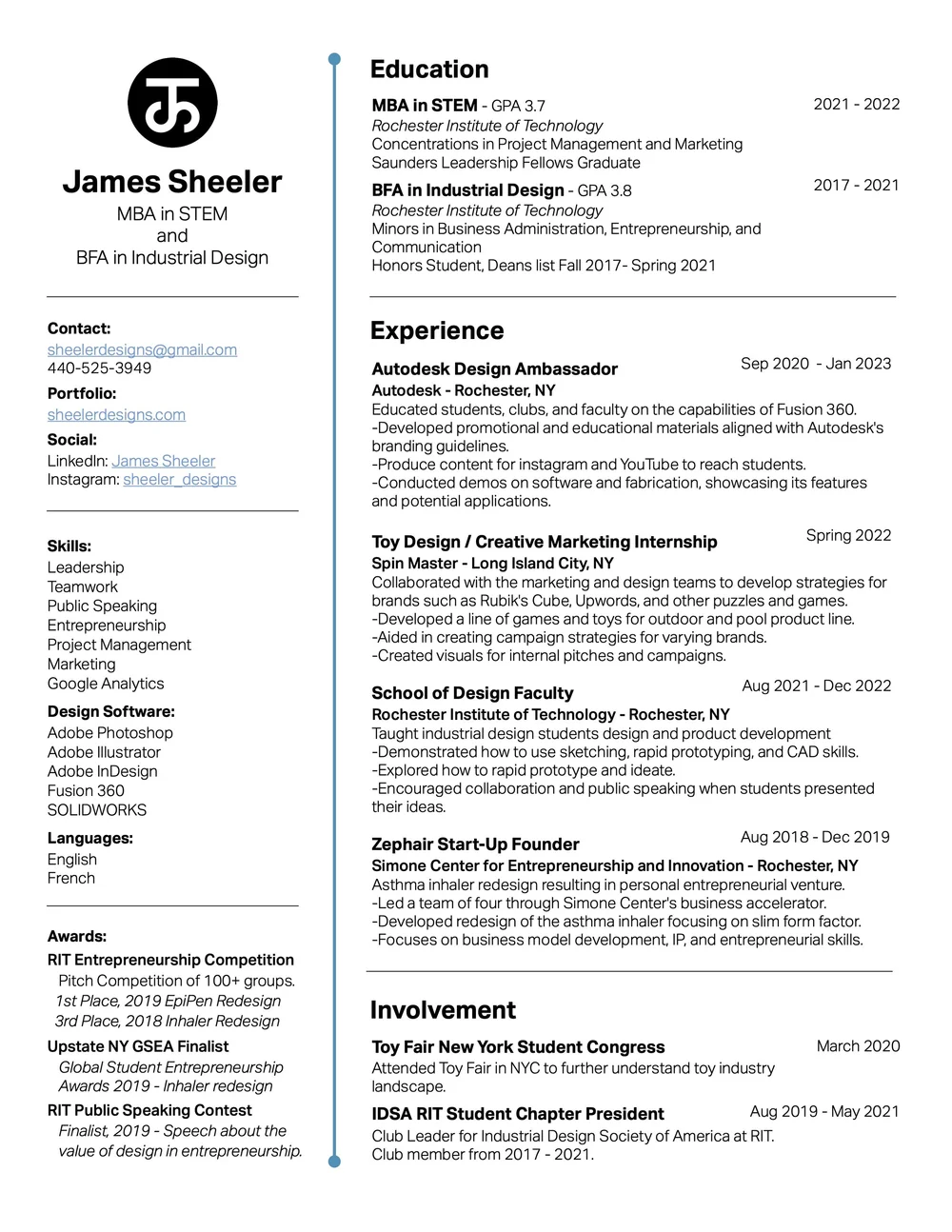 Resume — James Sheeler