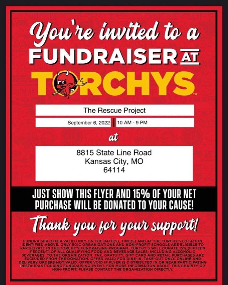 Anyone want Tacos?? Today until 9, the Torchy&rsquo;s off of State Line Rd is giving us 15% of proceeds when you mention TRP!  We&rsquo;d love your support.