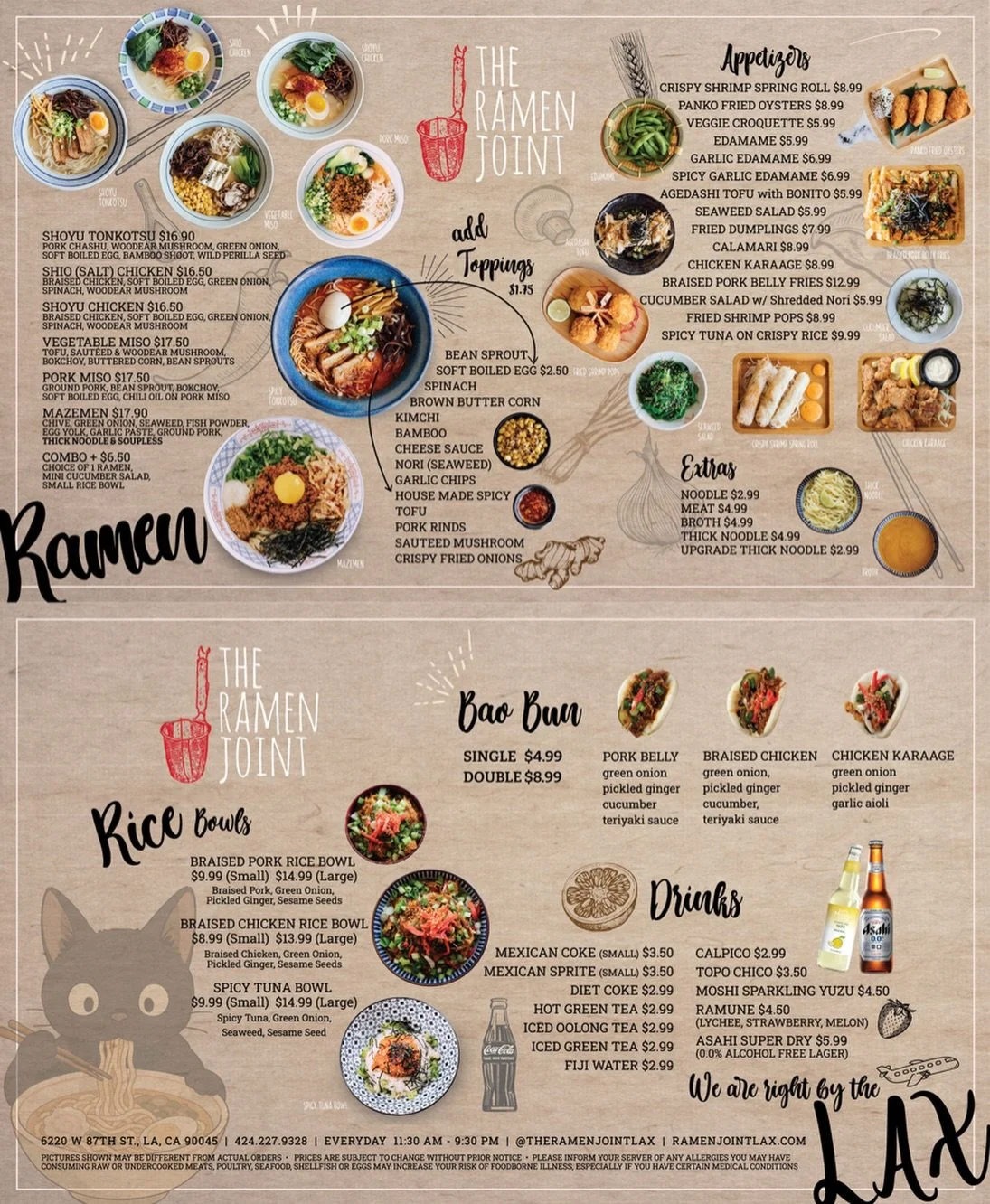 Locals know. Travelers discover.
The Ramen Joint is your stop for warm bowls, quick bites, and good vibes right by LAX.

📍 The Ramen Joint | LA 🕐 Open daily 11:30am &ndash; 9:30pm 📞 424.227.9328