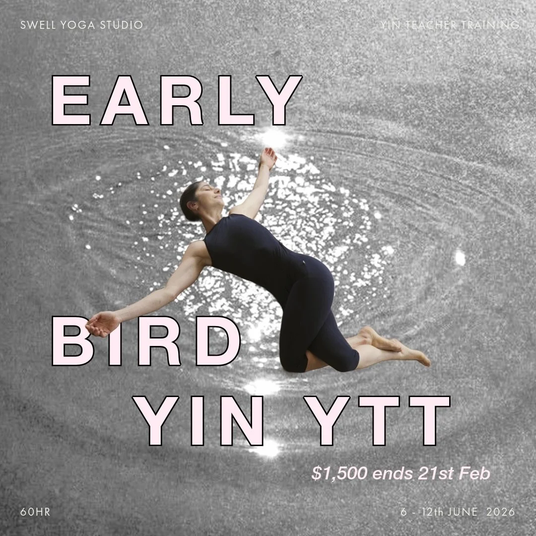 Thinking about joining our Yin YTT? Then you need to know this&hellip;

We have an EARLY BIRD PRICE until the 21st of February. This is your chance, my friend 🤎

If you feel the call, send us an email at info@swellyogastudio.com.au or simply DM us. 