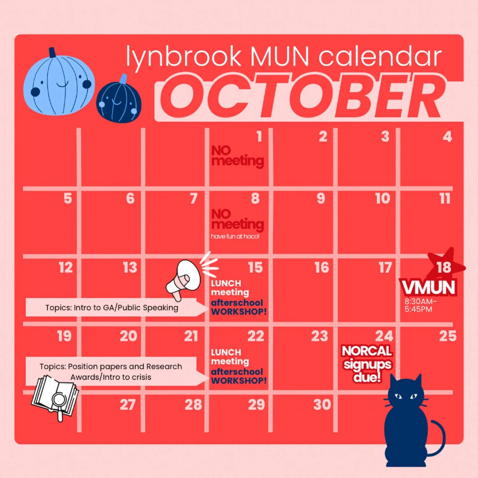 Take a look at what we have planned for October! 🎃