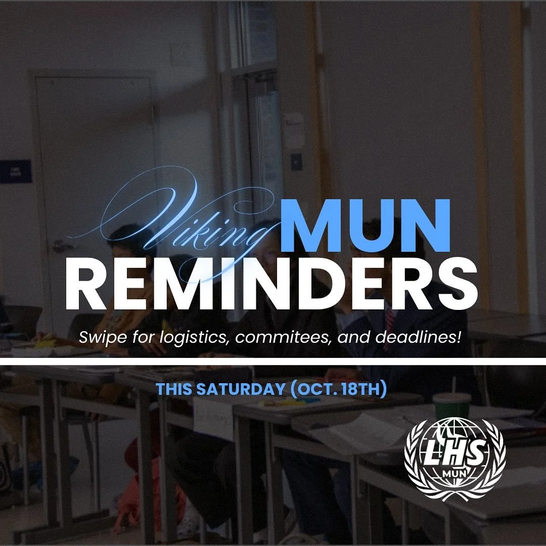 Hi everyone! Get hyped for VIKING MUN happening this Saturday - see you there!