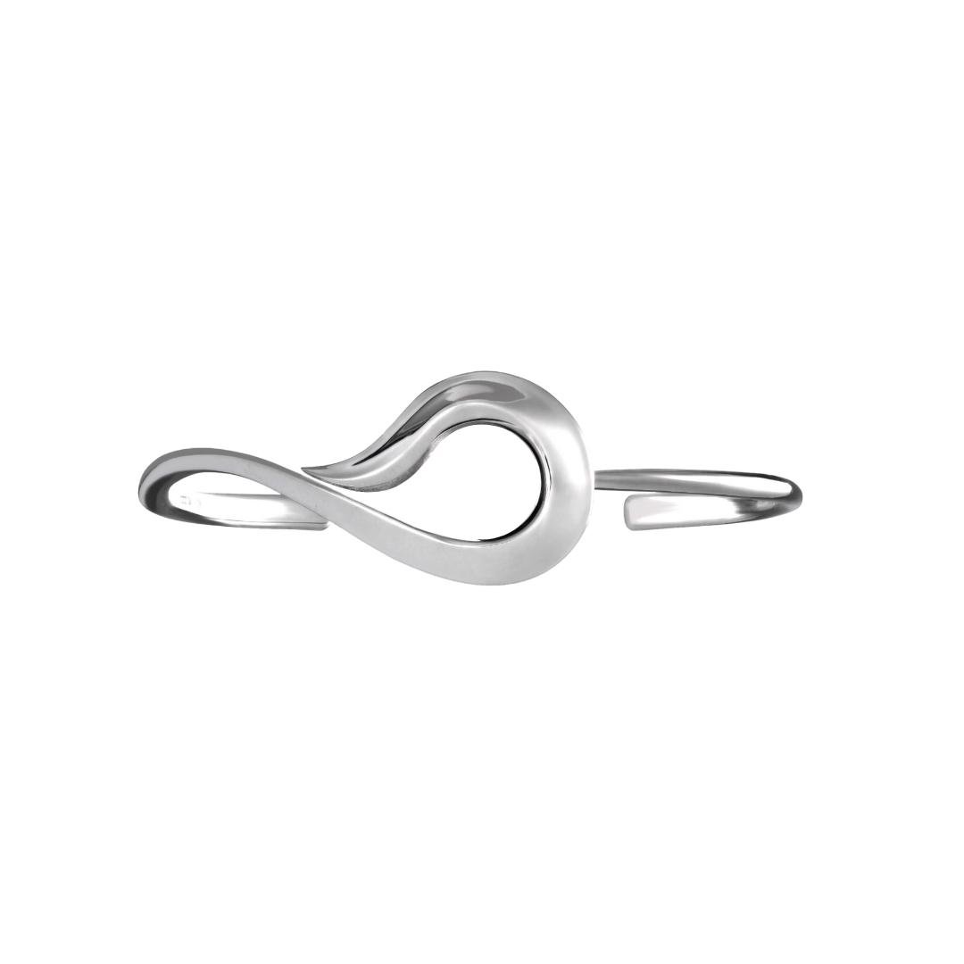 Swan Plain Silver Bangle .jpeg
