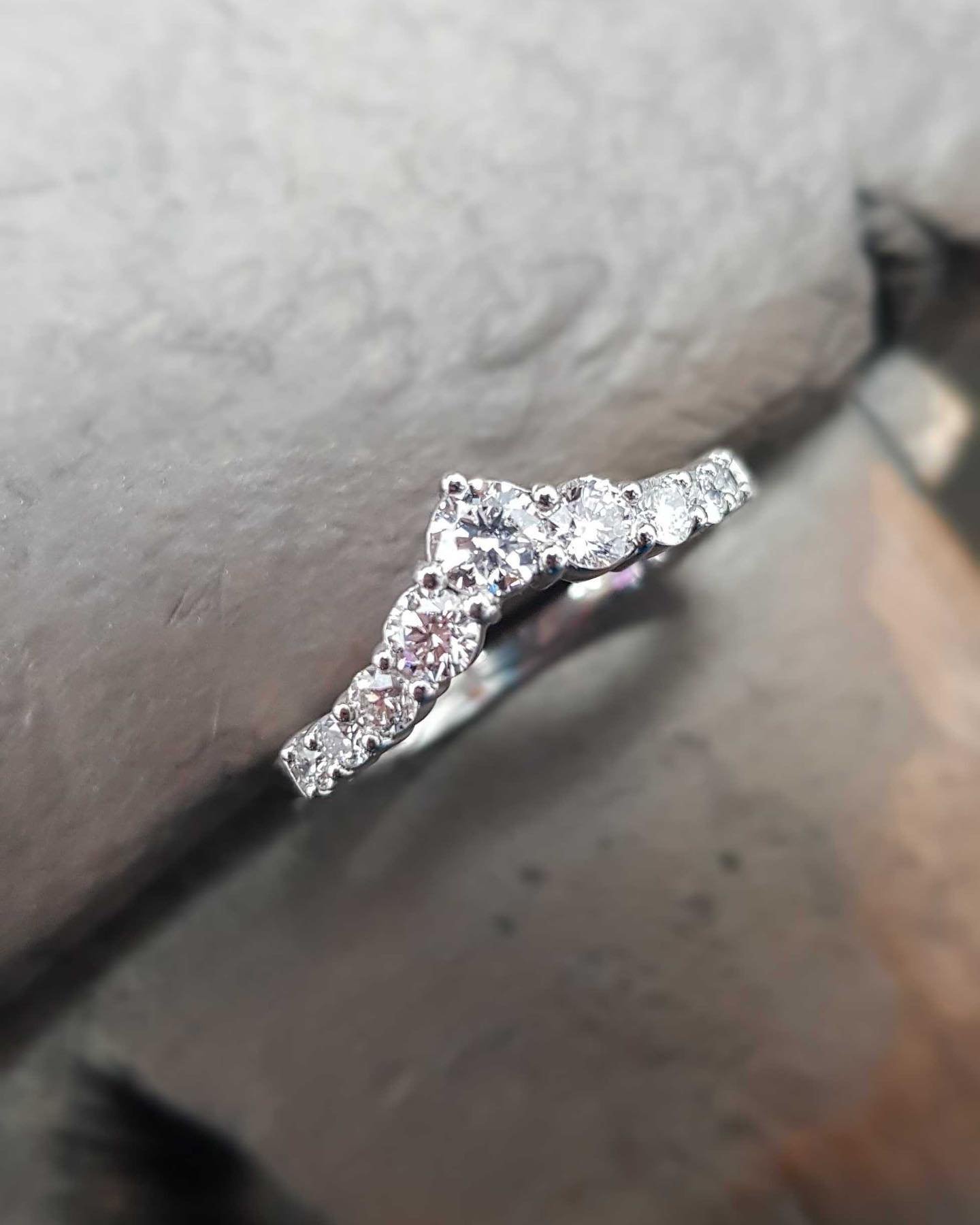 How gorgeous is this special commission bespoke fitted diamond band? 

Are you wondering about a special fit wedding band? 

Pop in and talk to our expert jewellers on the right fit for you. 

#weddinginspiration #diamondrings #surreyhillsjeweller #d