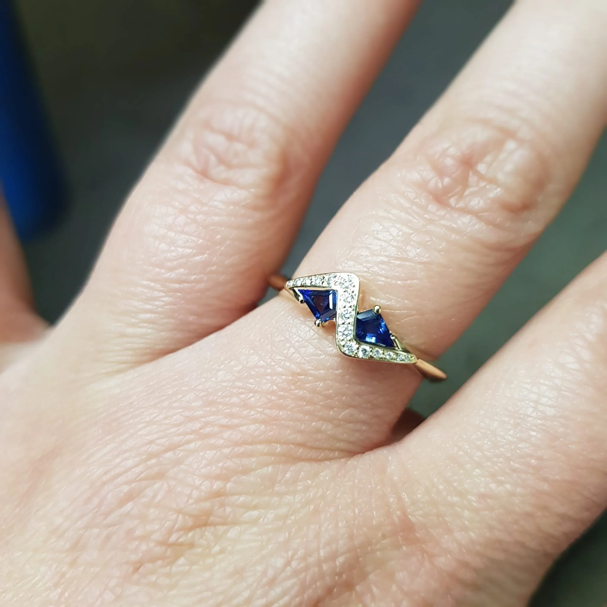 Unique Lightening Ring on Finger.JPG