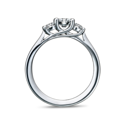 Purity three stone diamond ring