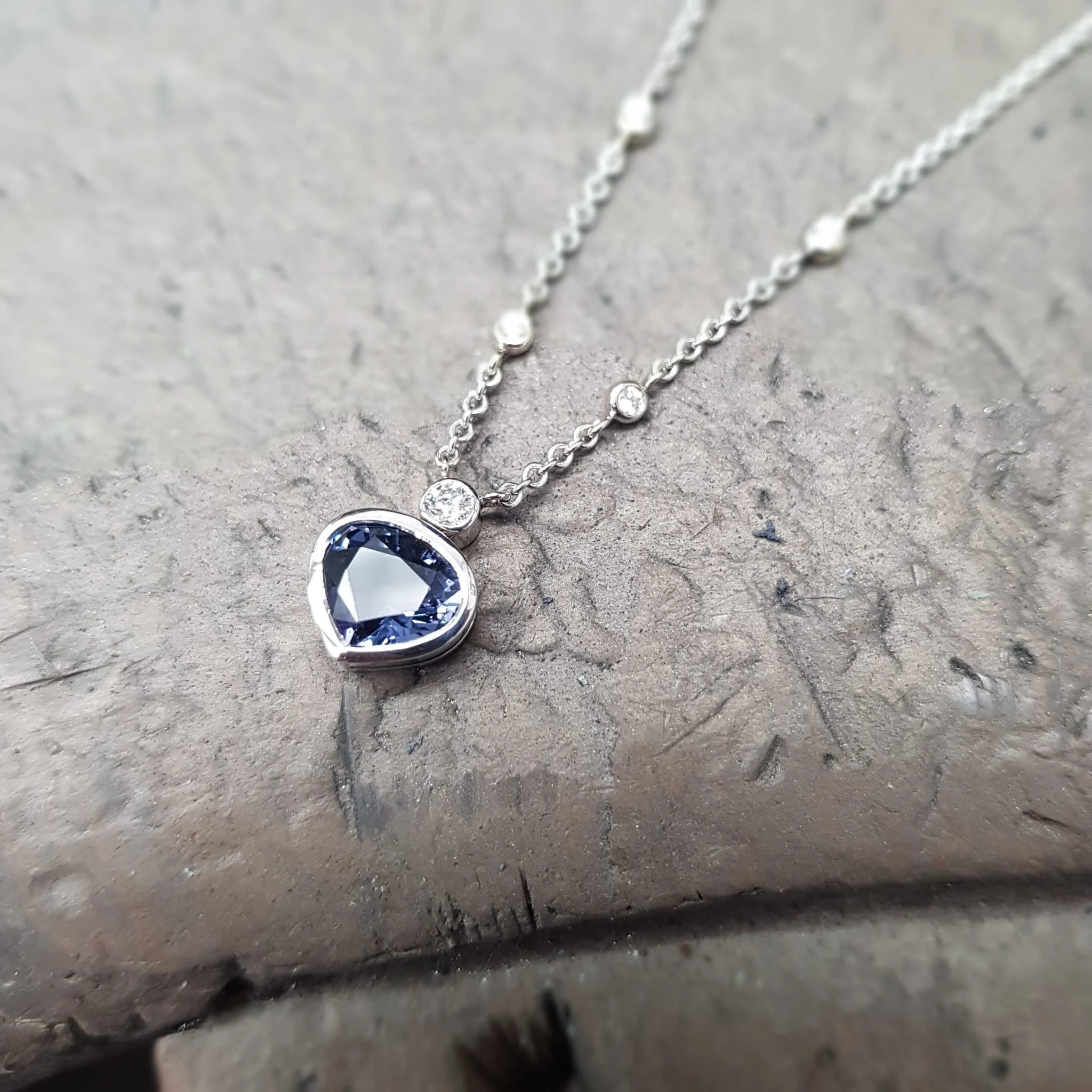 Unique Spinel Squat Pear Limelight Pendant with Diamond Chain 7.JPG