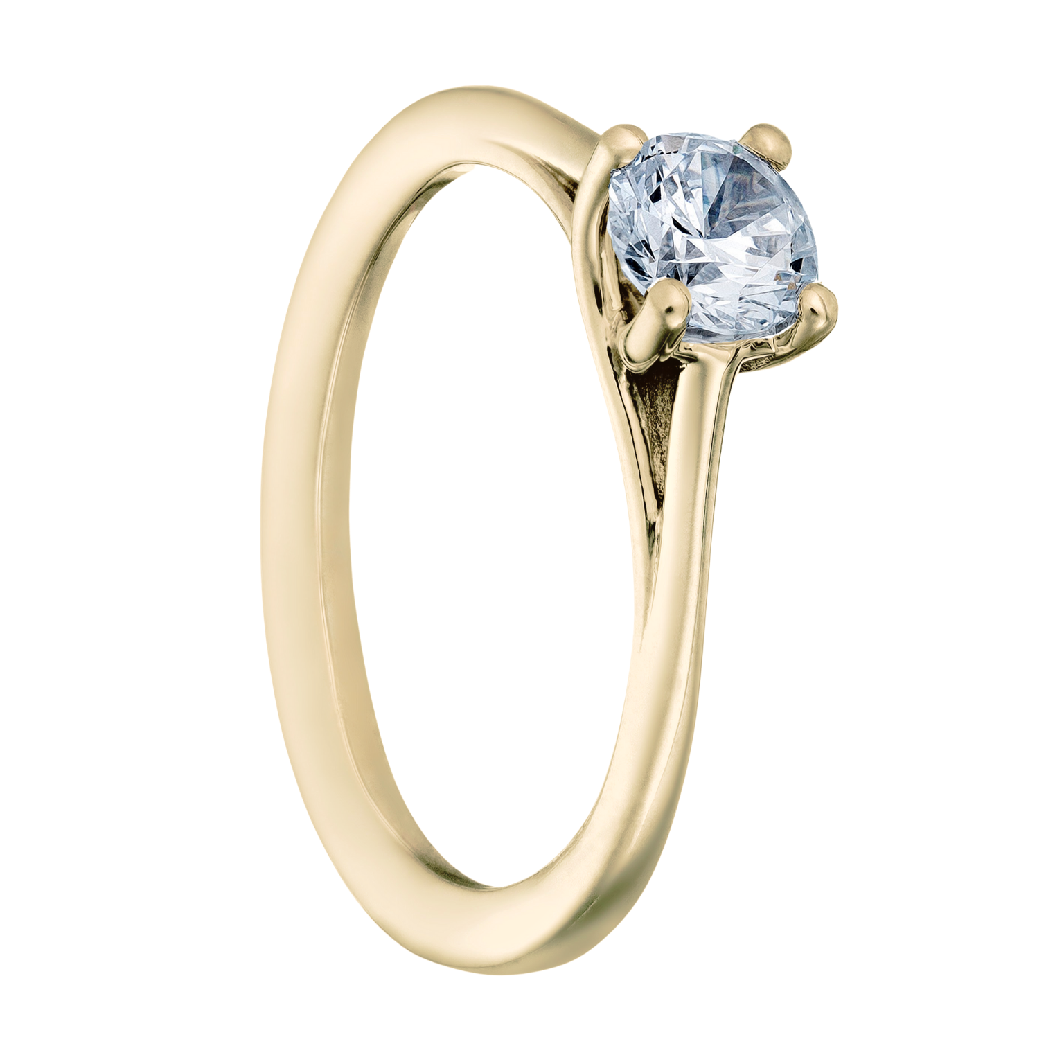 Purity 18ct yellow gold side profile diamond ring Square format.png