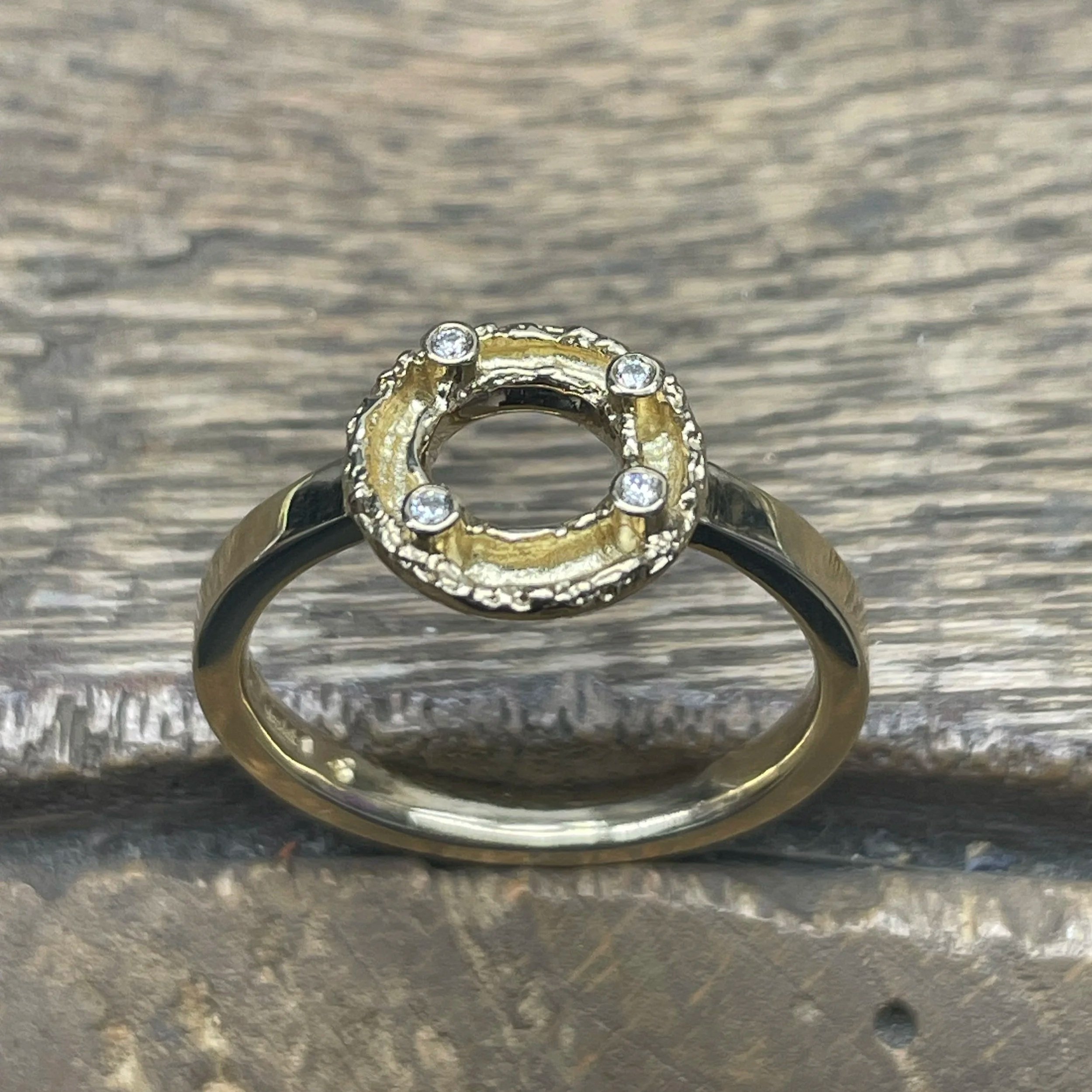 Mini Molten Halo Ring