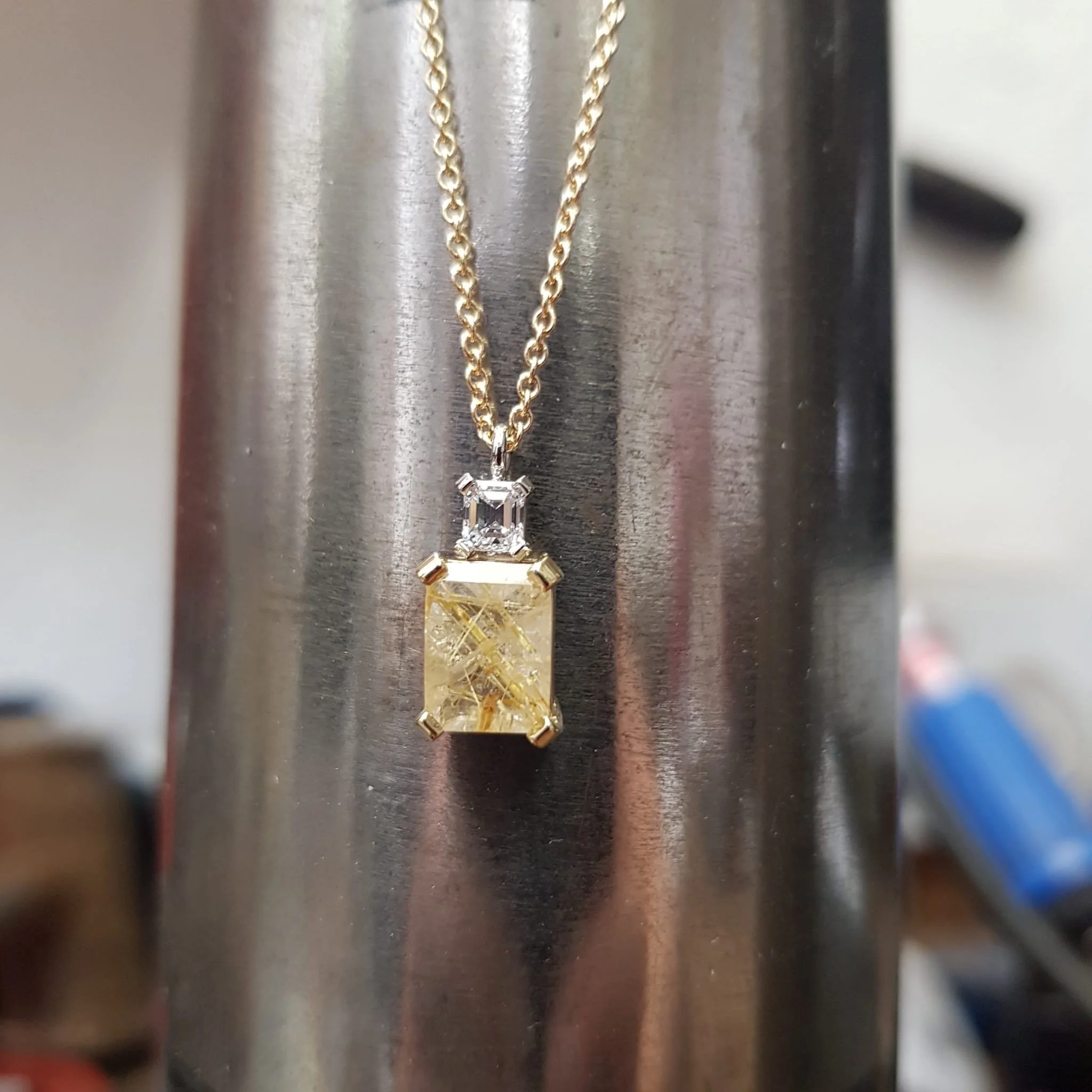 Emerald Cut Limelight Pendant Rutile Quartz 4.JPG
