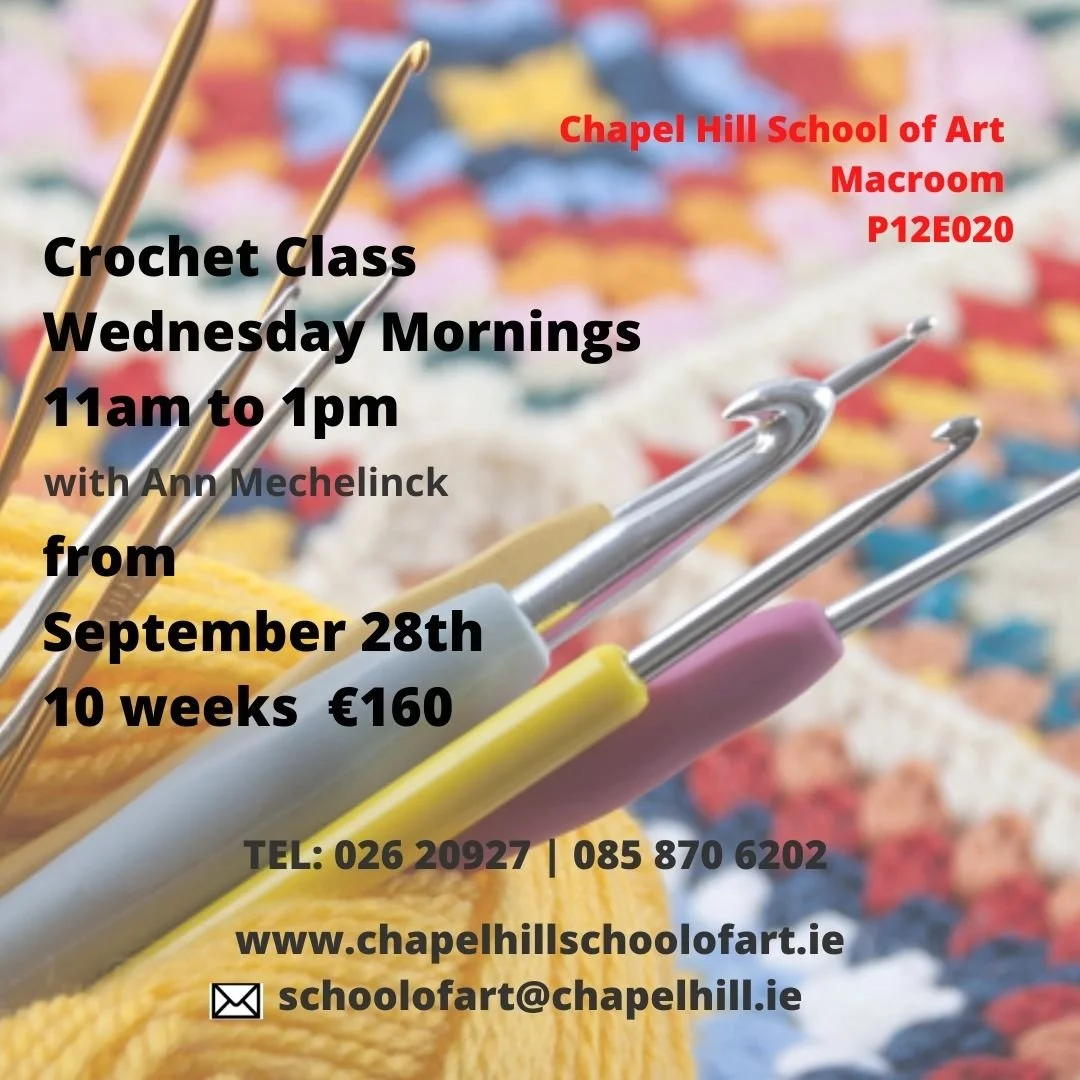 Crochet Class September 28th for 10 Weeks