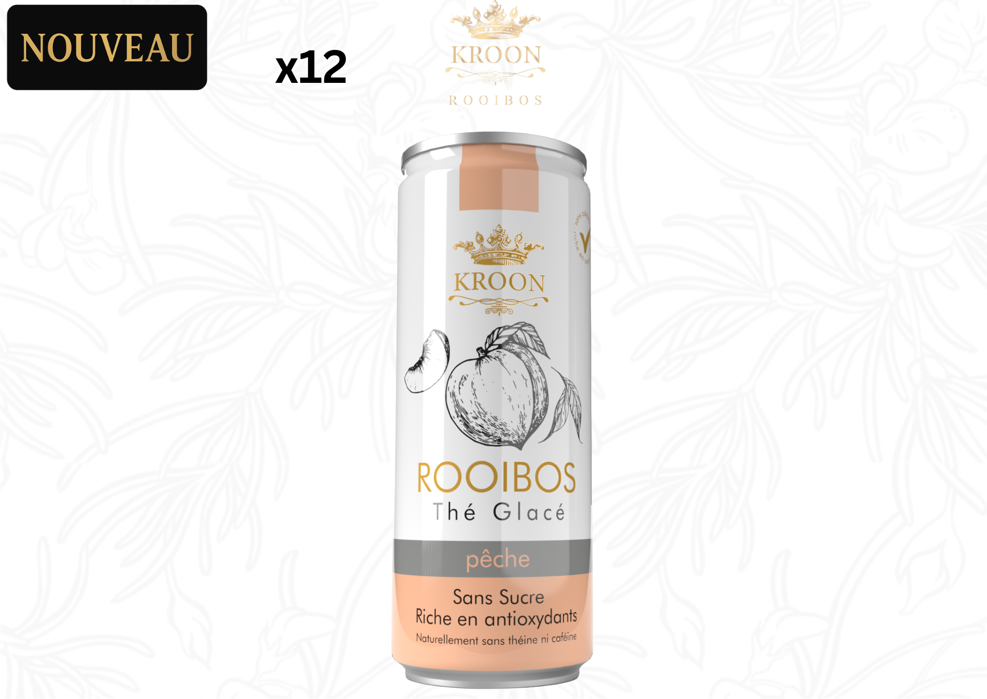 Kroon Thé Glacé – Pack de 12 (Pêche)